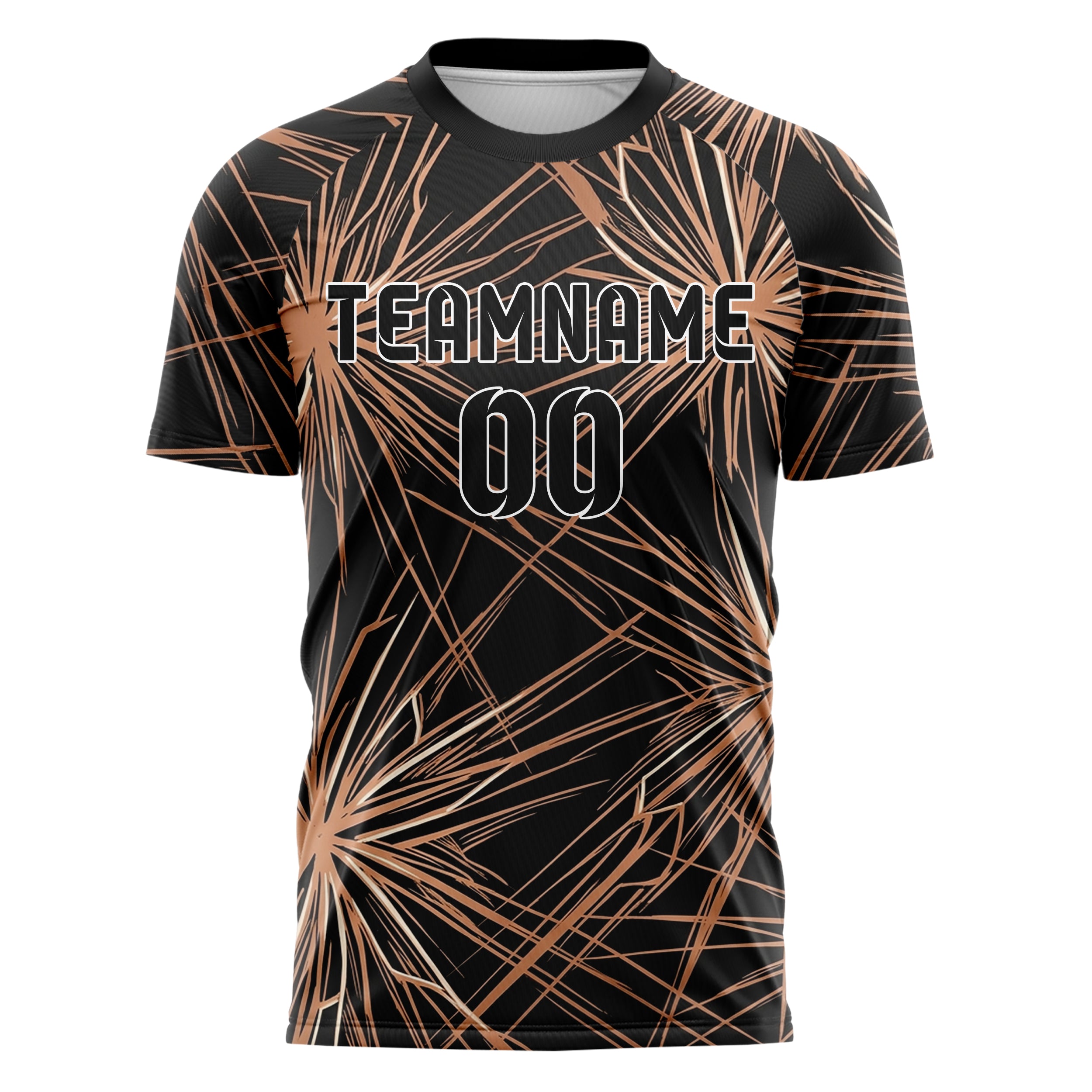 Black Copper Ivory Carbon Satin Armor Custom Soccer Jersey