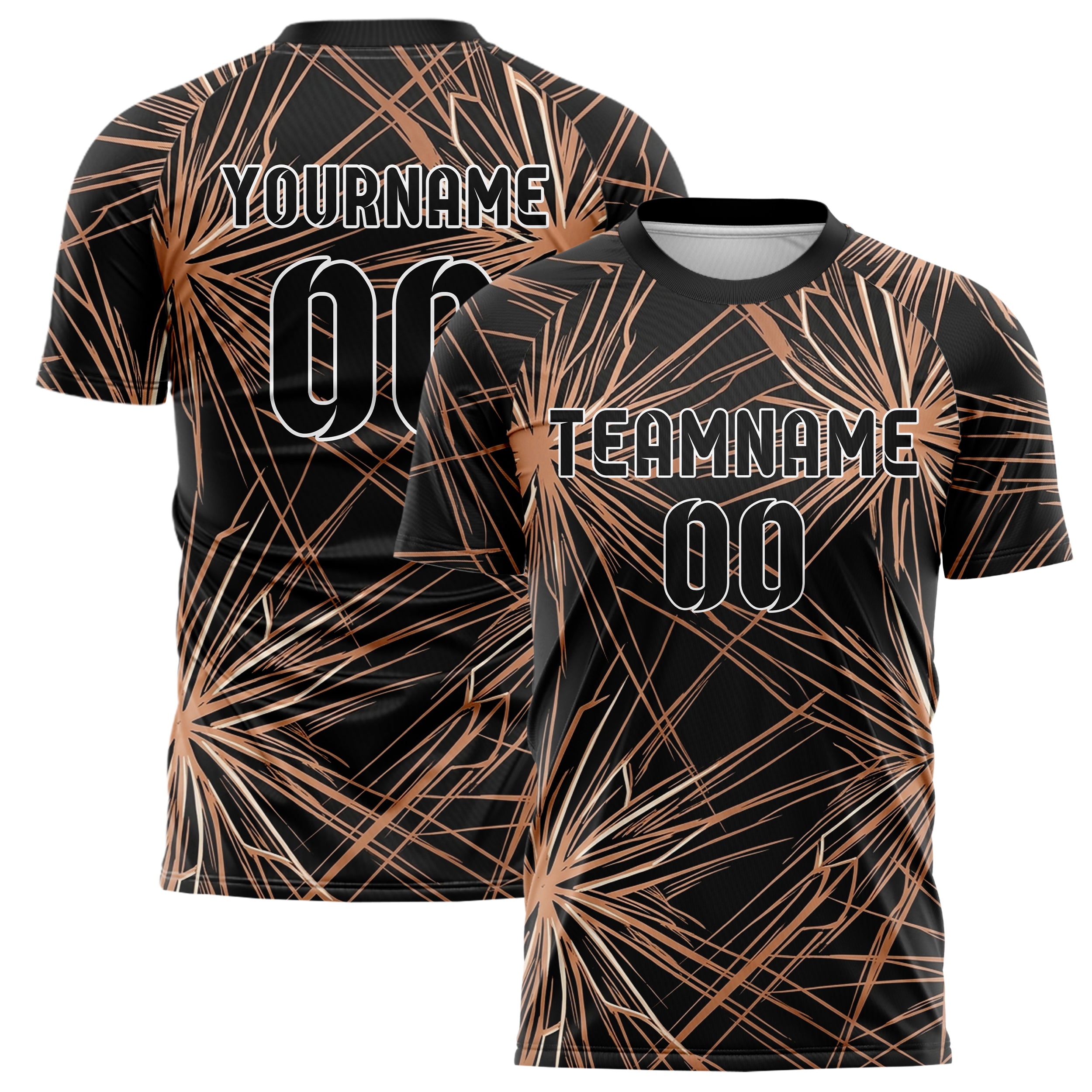 Black Copper Ivory Carbon Satin Armor Custom Soccer Jersey
