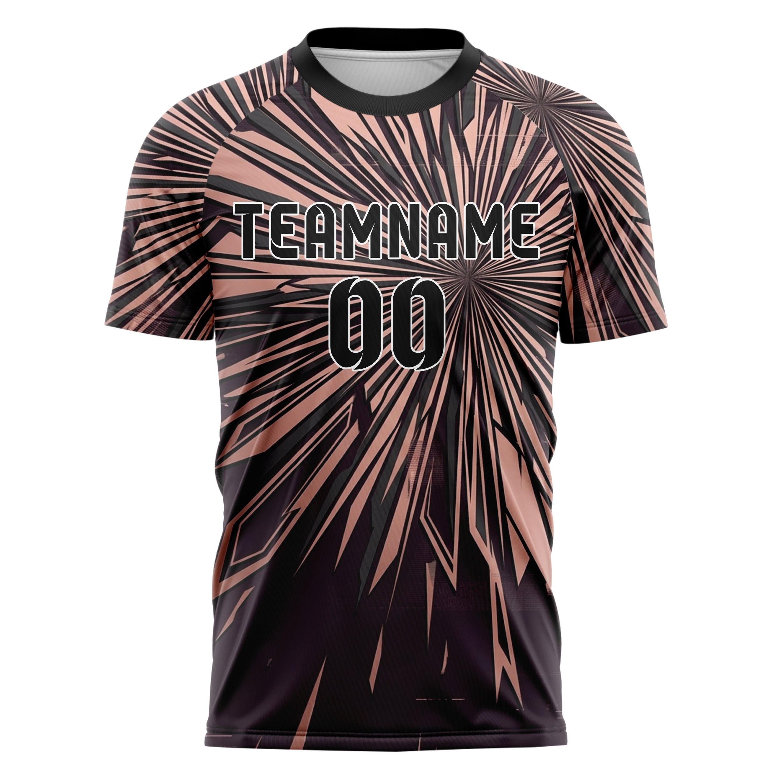 Plum Rose Gold Charcoal Embossed Crest Relief Custom Soccer Jersey