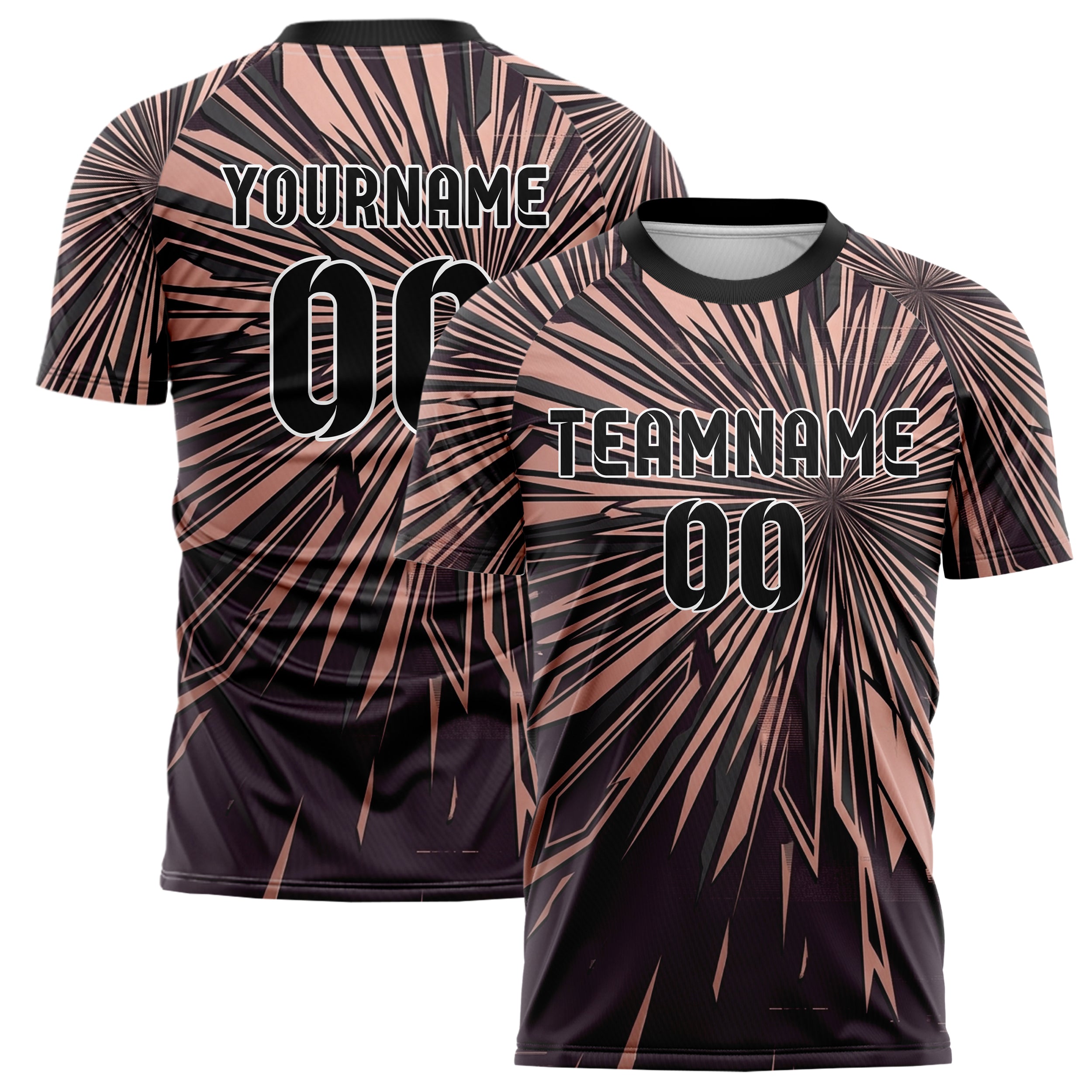 Plum Rose Gold Charcoal Embossed Crest Relief Custom Soccer Jersey