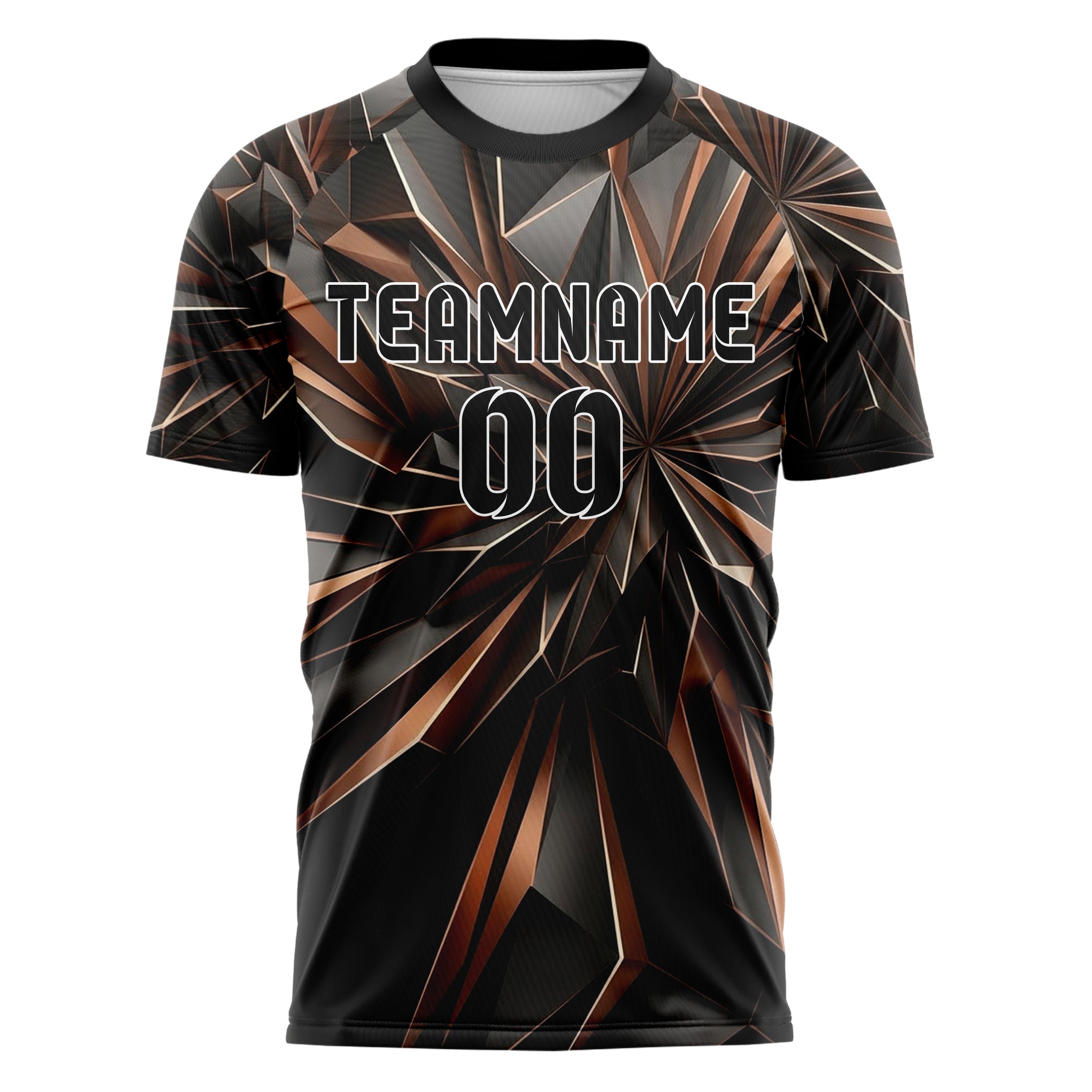 Black Copper Ivory Black Gold Monolith Custom Soccer Jersey