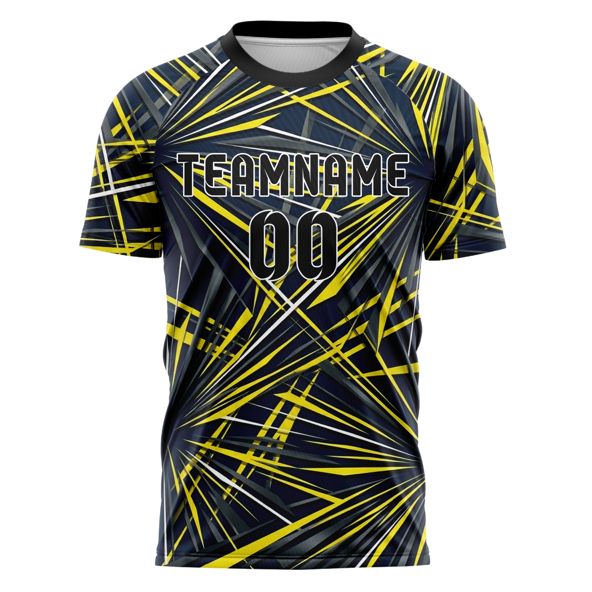 Navy Yellow White Graphite Rain Race Spray Custom Soccer Jersey