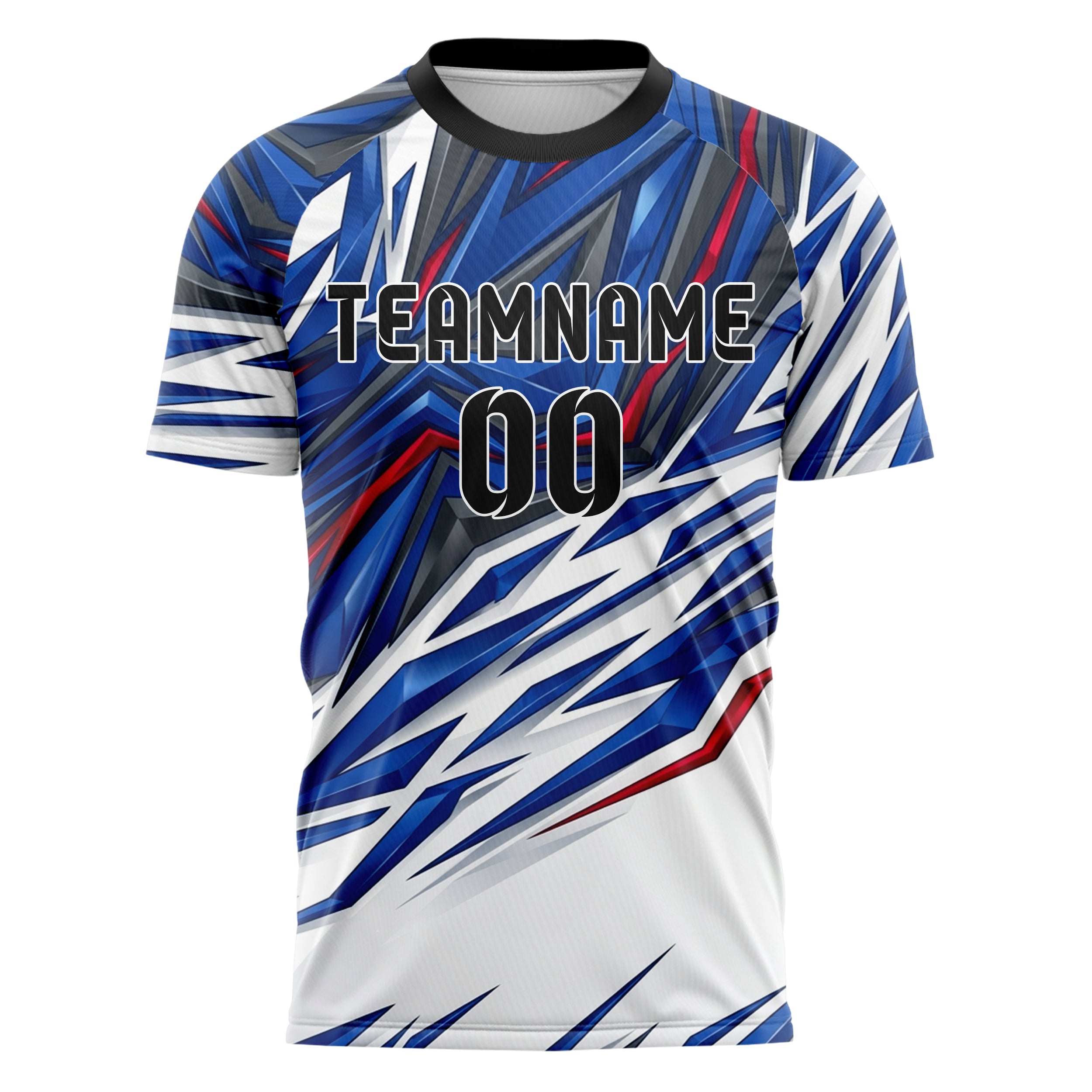 White Cobalt Crimson Charcoal Night Circuit Neon Custom Soccer Jersey