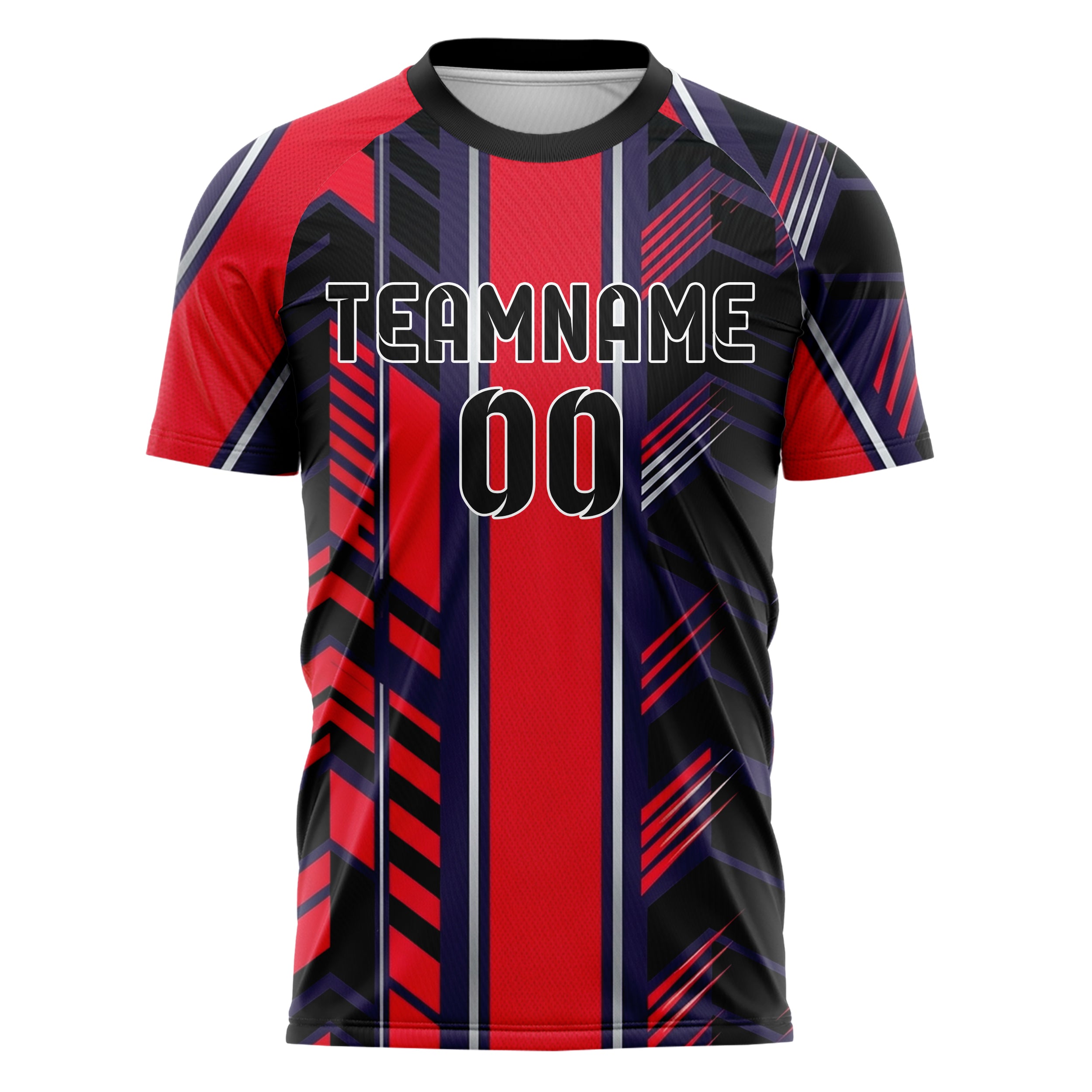 Midnight Purple Red Silver Black Pitlane Stripe Architecture Custom Soccer Jersey