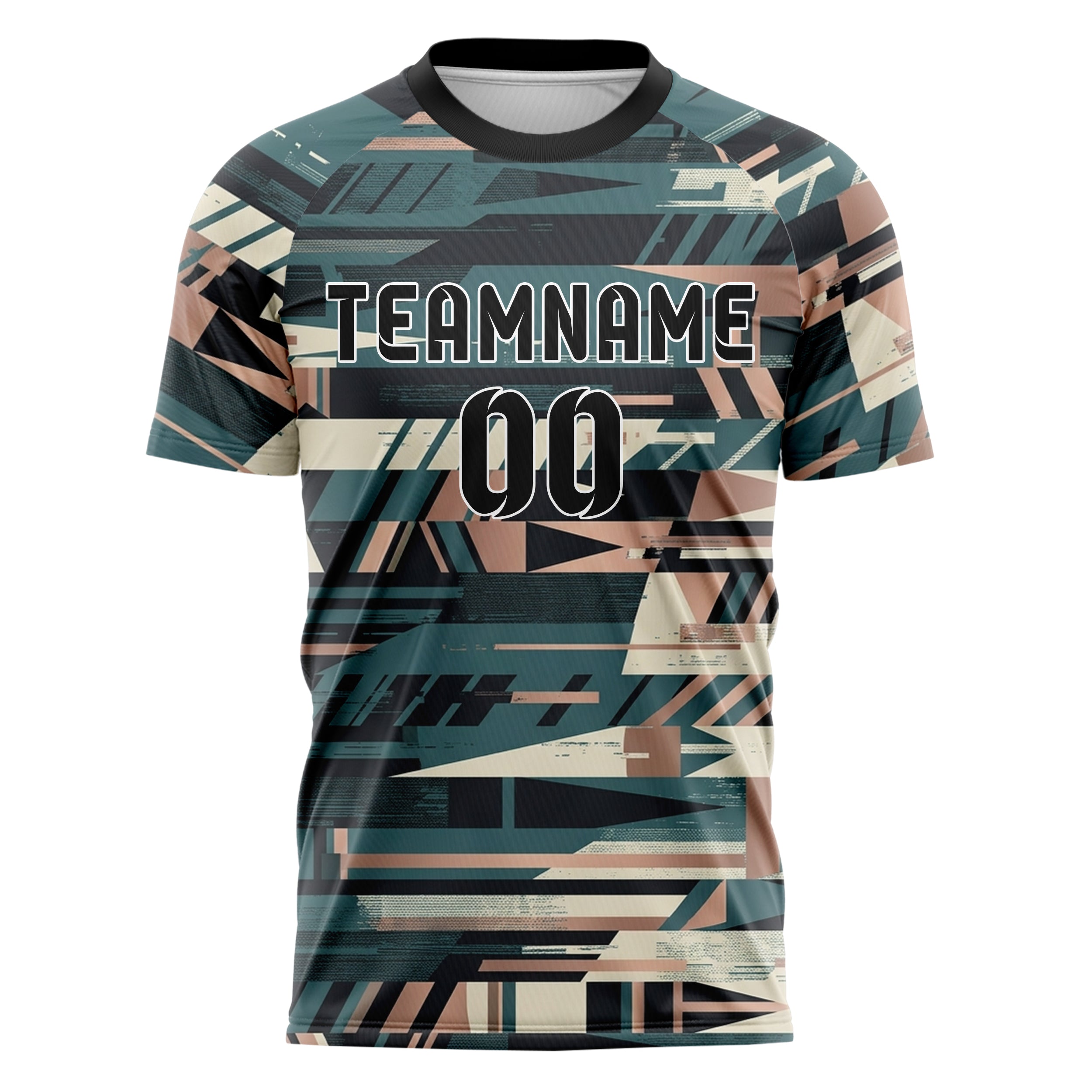 Charcoal Teal Cream Rose Gold Yachtclub Crest Bands Custom Soccer Jersey