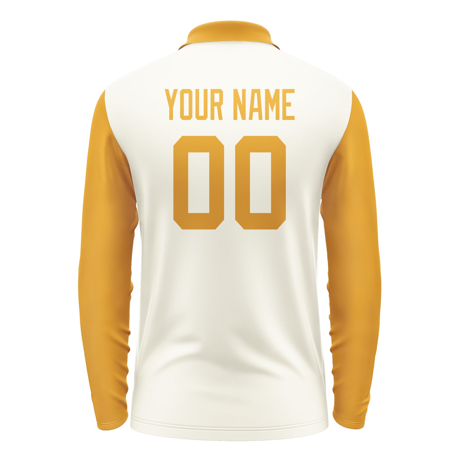 Custom Cream Yellow Long Sleeve Polo Shirt Pl031919B119