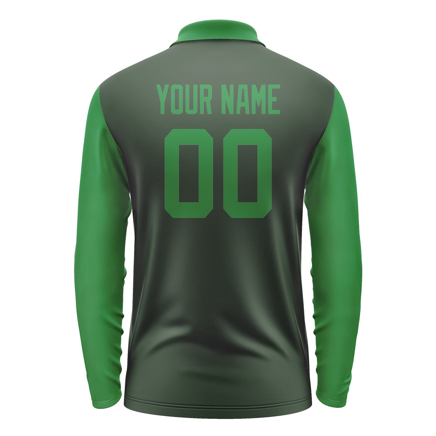 Custom Dark Green Emerald Green Long Sleeve Polo Shirt Pl062424B124