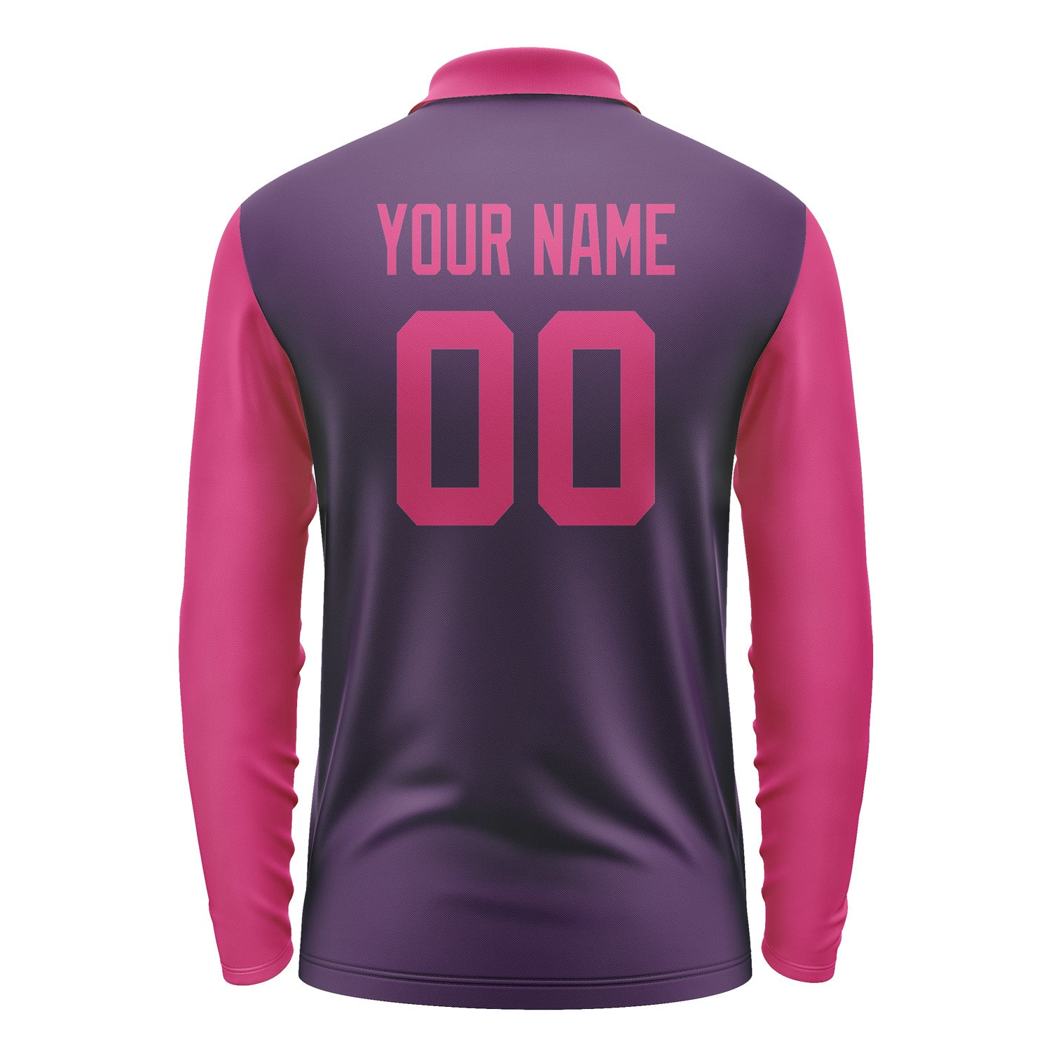 Custom Purple Pink Long Sleeve Polo Shirt Pl071313B113