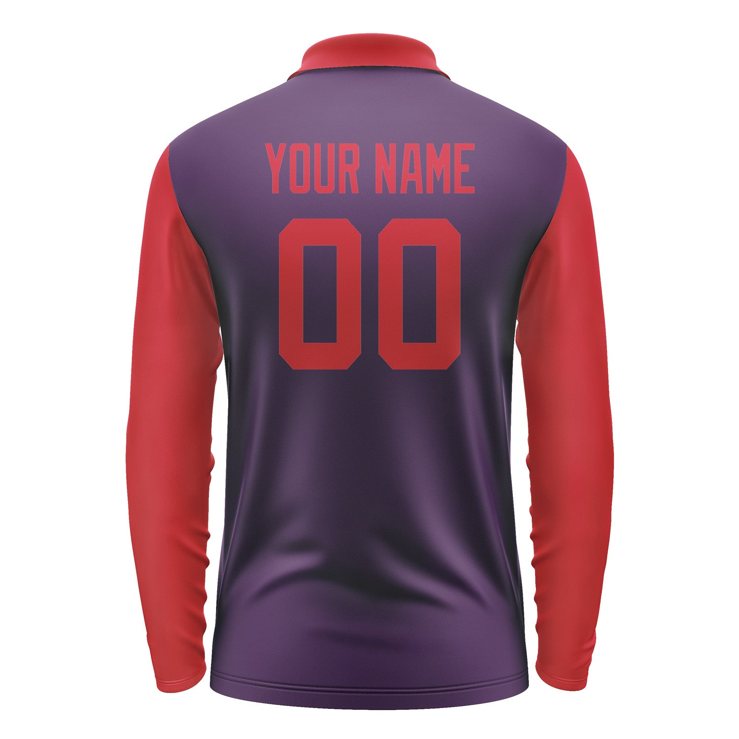 Custom Purple Red Long Sleeve Polo Shirt Pl071414B114