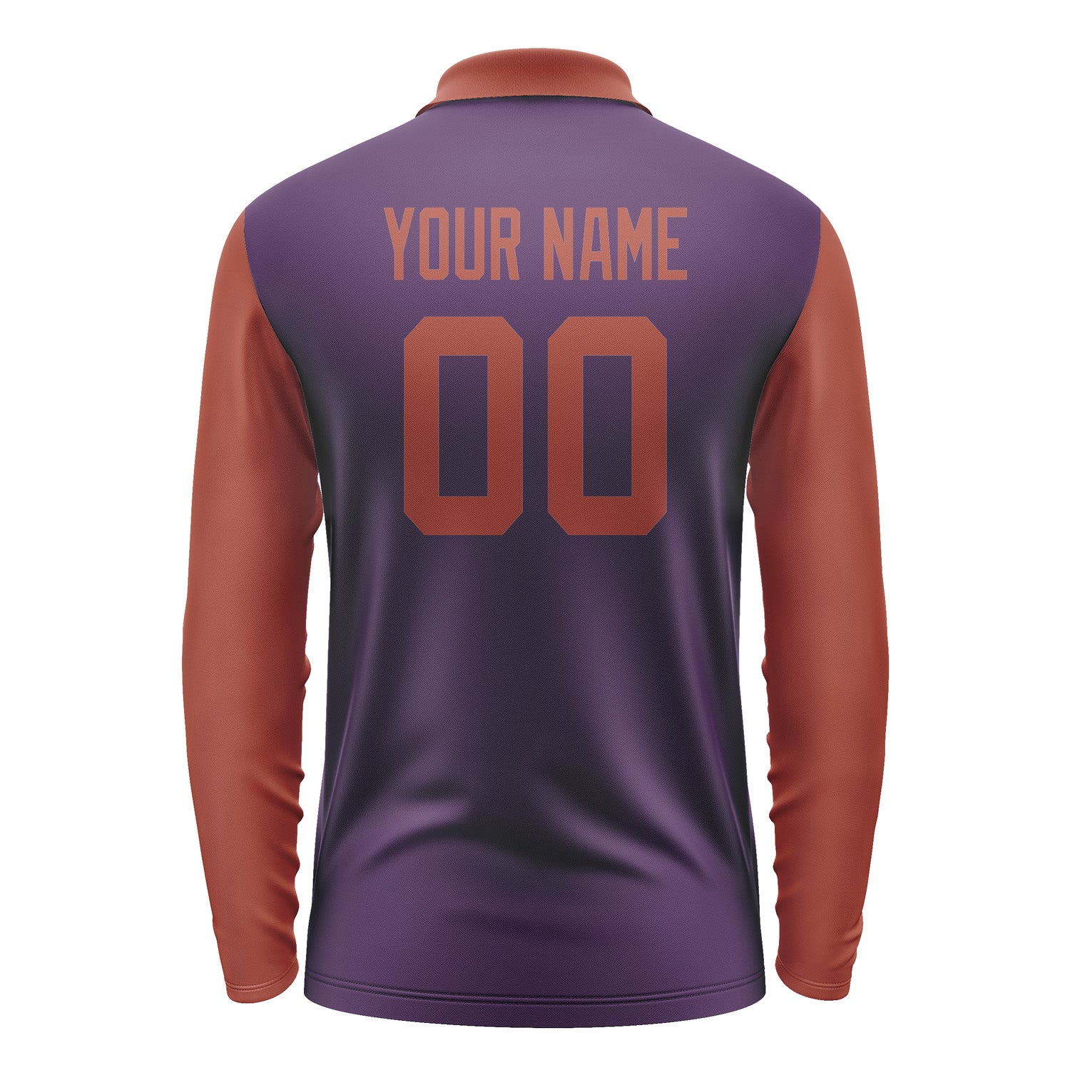 Custom Purple Coral Red Long Sleeve Polo Shirt Pl071616B116