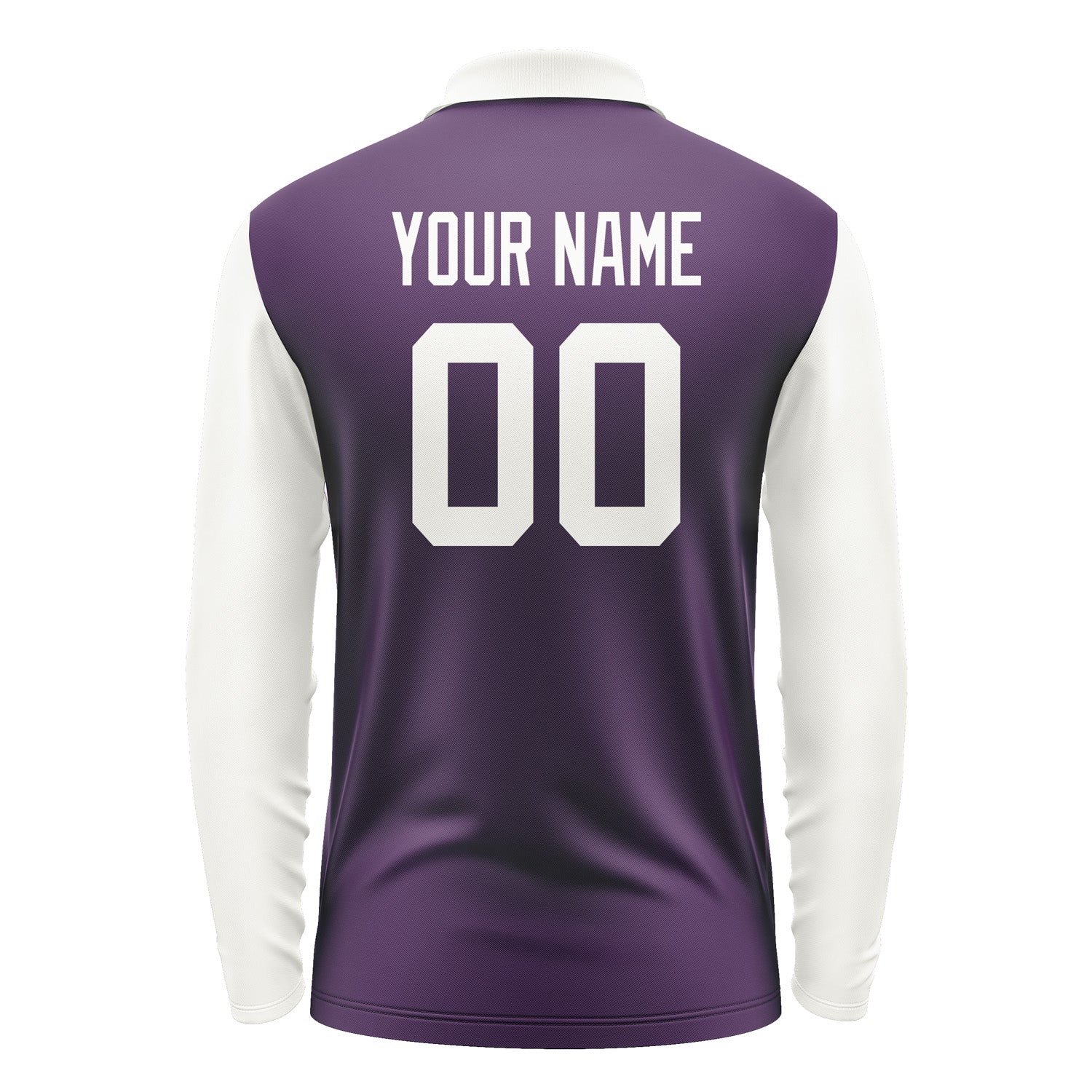 Custom Purple White Long Sleeve Polo Shirt Pl071818B118
