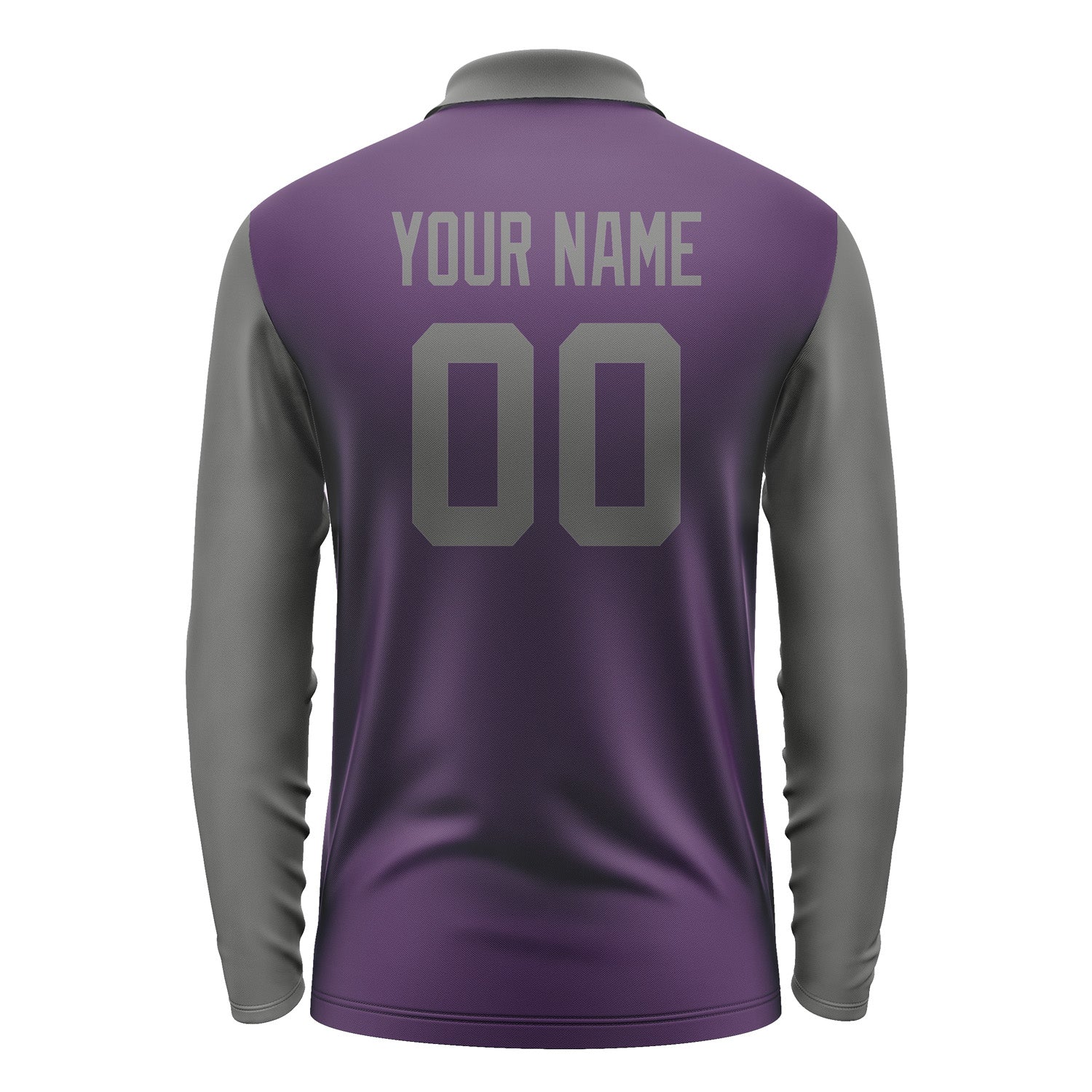 Custom Purple Dark Grey Long Sleeve Polo Shirt Pl072020B120