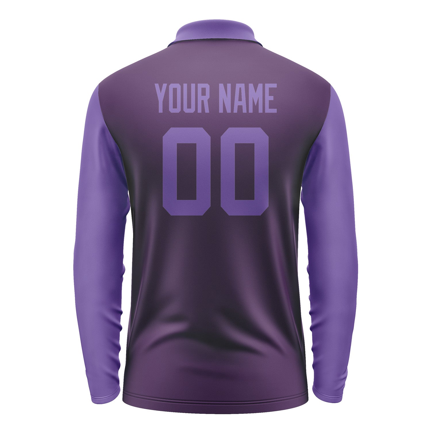 Custom Purple Light Purple Long Sleeve Polo Shirt Pl072323B123