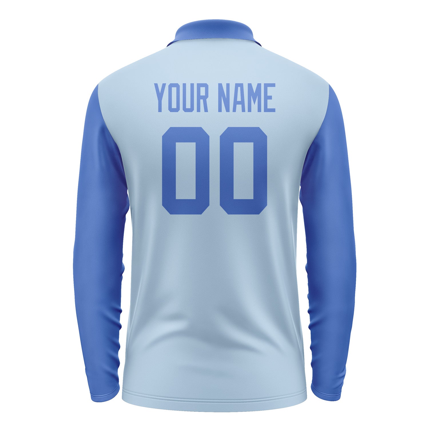 Custom Light Blue Sky Blue Long Sleeve Polo Shirt Pl080909B109