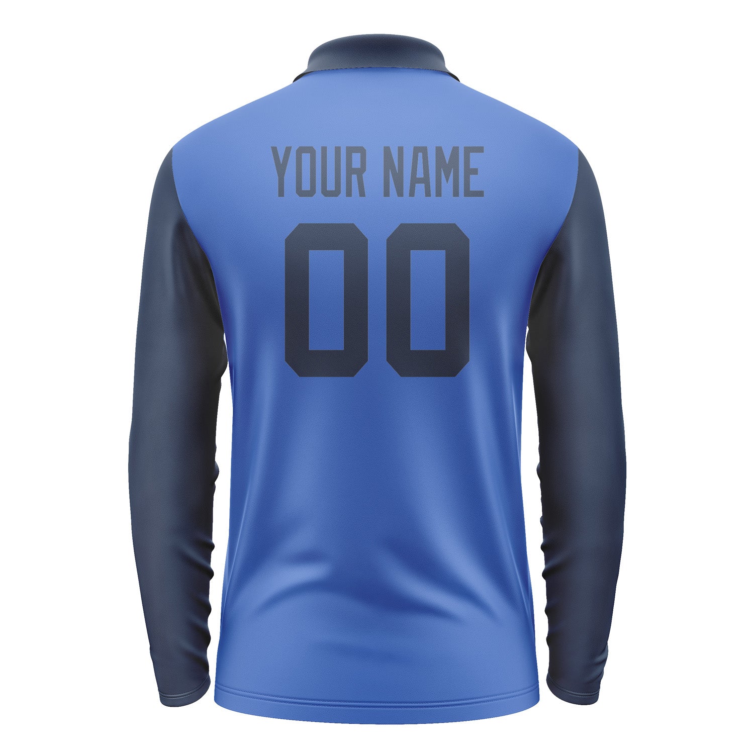 Custom Sky Blue Blue Long Sleeve Polo Shirt Pl091010B110