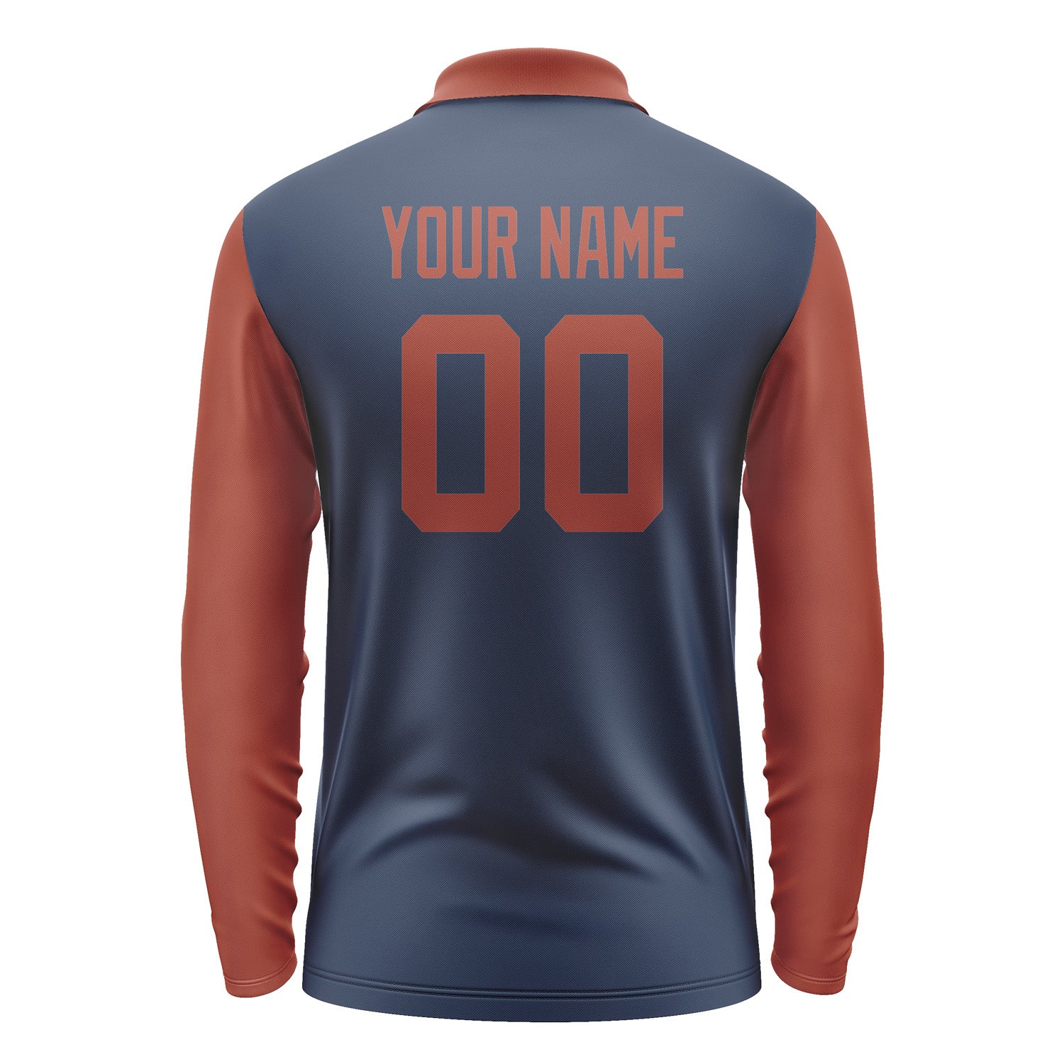 Custom Blue Coral Red Long Sleeve Polo Shirt Pl101616B116