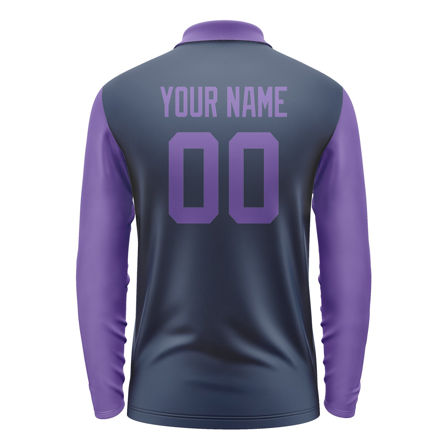 Custom Blue Light Purple Long Sleeve Polo Shirt Pl102323B123
