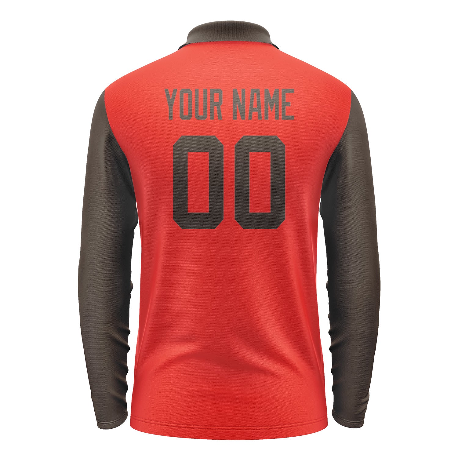 Custom Orange Red Brown Long Sleeve Polo Shirt Pl120101B101