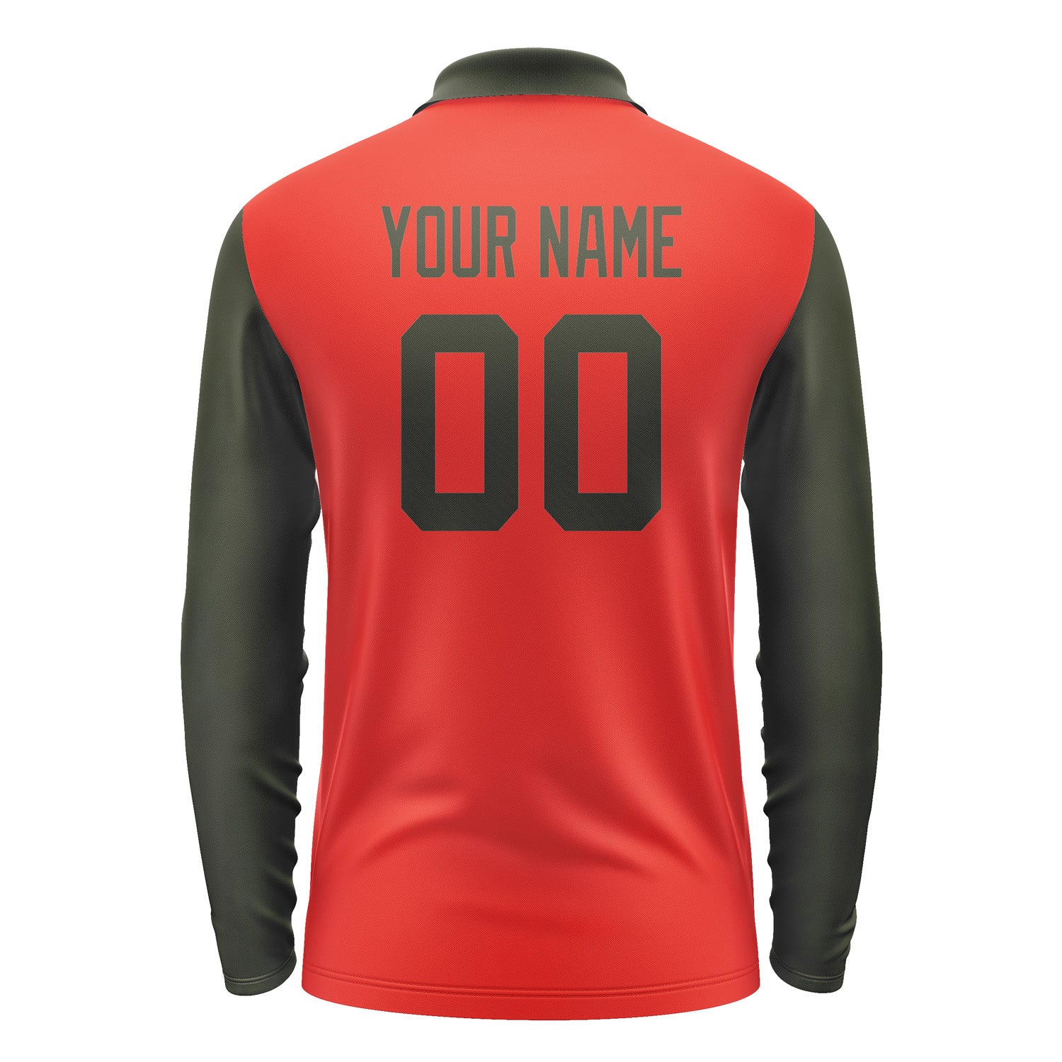 Custom Orange Red Olive Long Sleeve Polo Shirt Pl120202B102