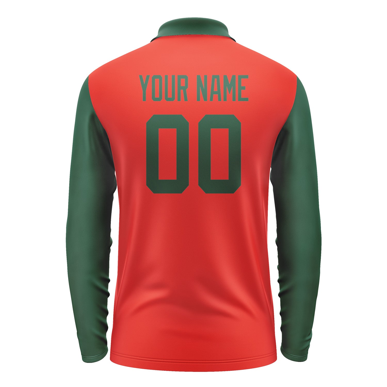 Custom Orange Red Green Long Sleeve Polo Shirt Pl120505B105