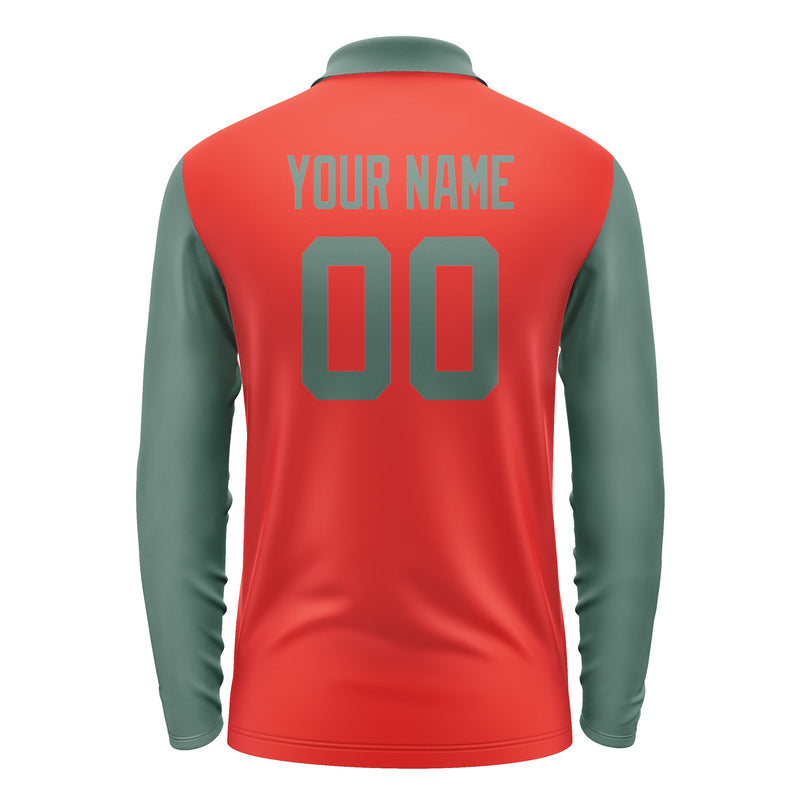 Custom Orange Red Blue Green Long Sleeve Polo Shirt Pl122727B127