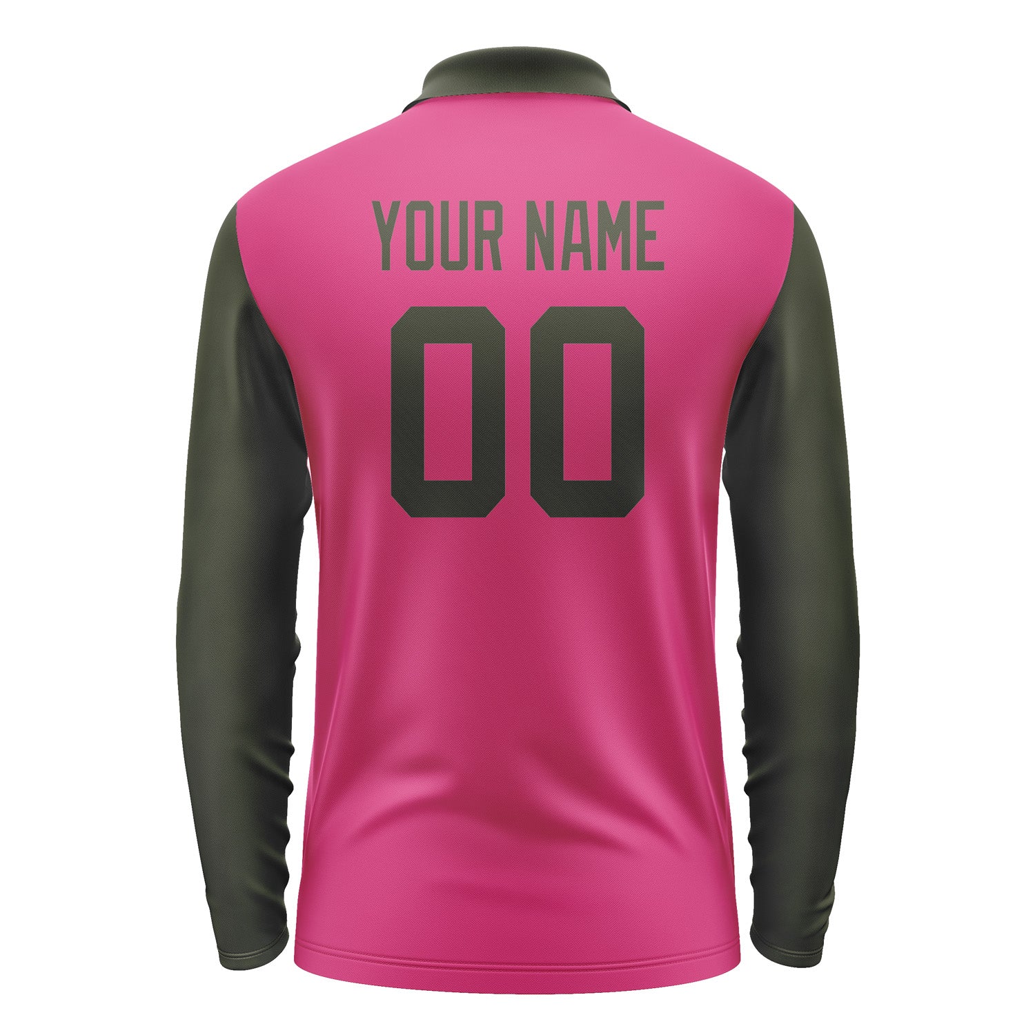 Custom Pink Olive Long Sleeve Polo Shirt Pl130202B102