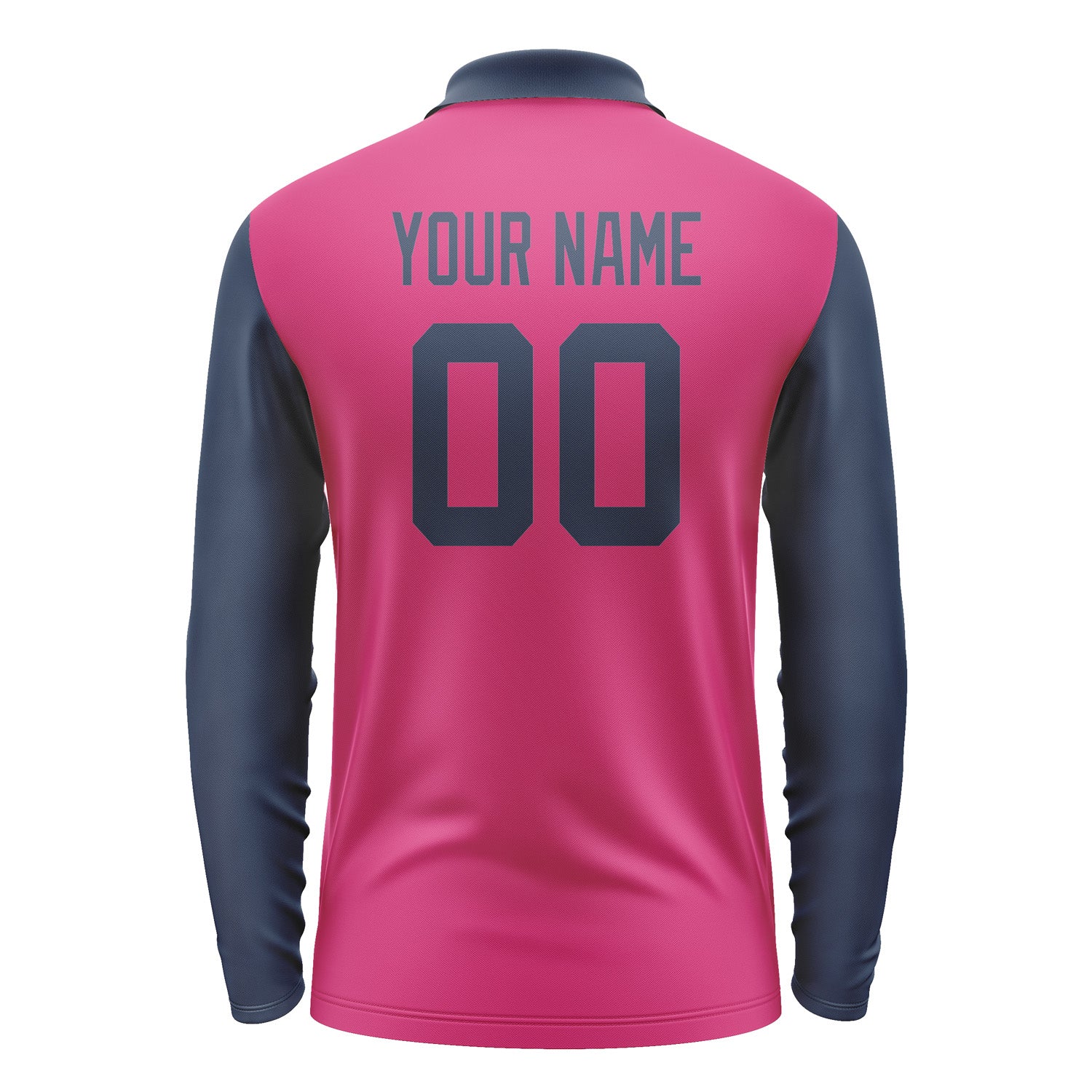 Custom Pink Blue Long Sleeve Polo Shirt Pl131010B110