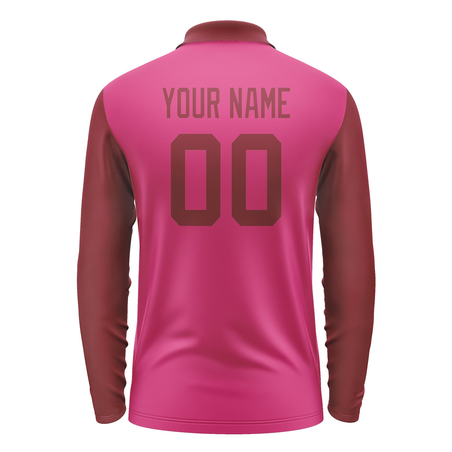 Custom Pink Crimson Red Long Sleeve Polo Shirt Pl131515B115