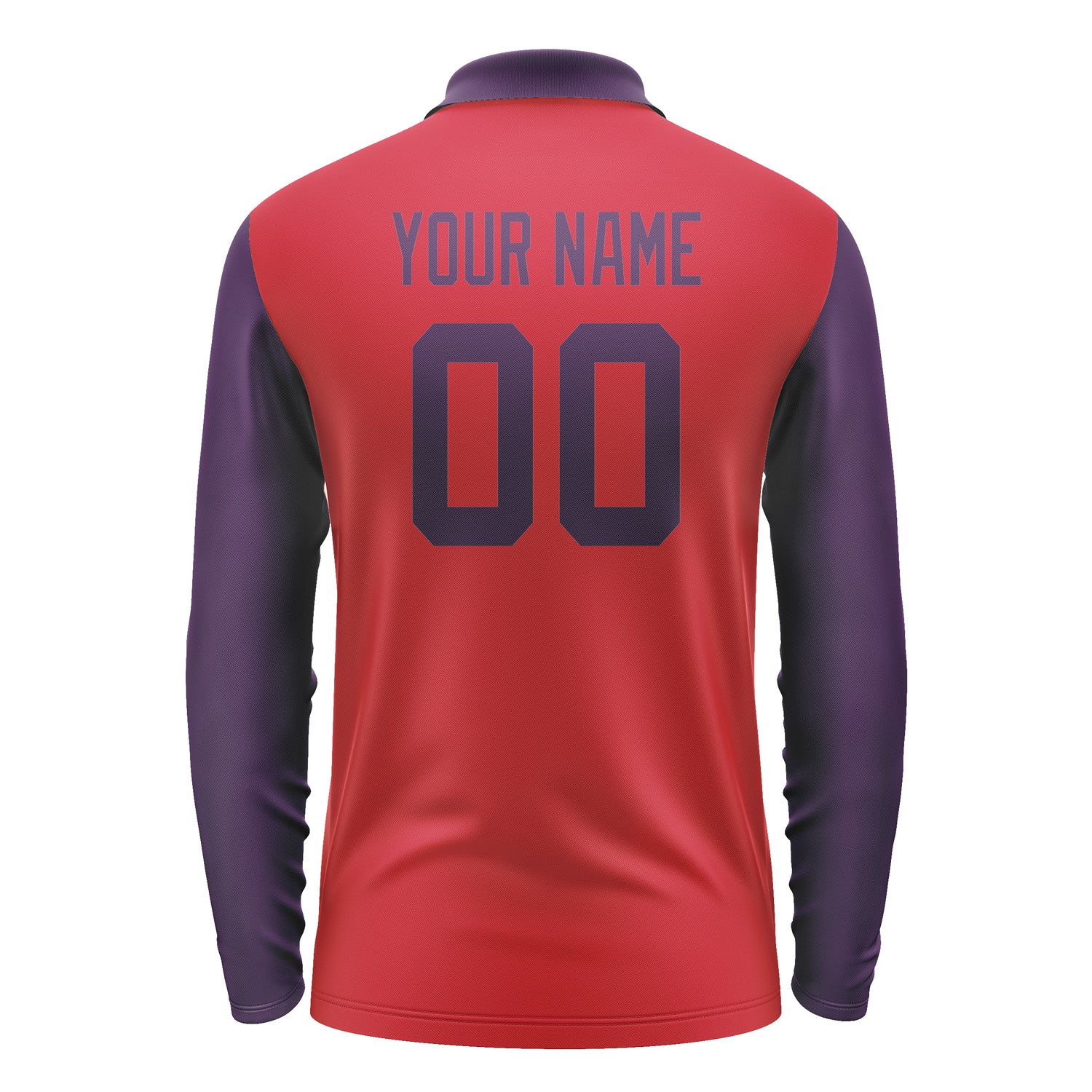 Custom Red Purple Long Sleeve Polo Shirt Pl140707B107