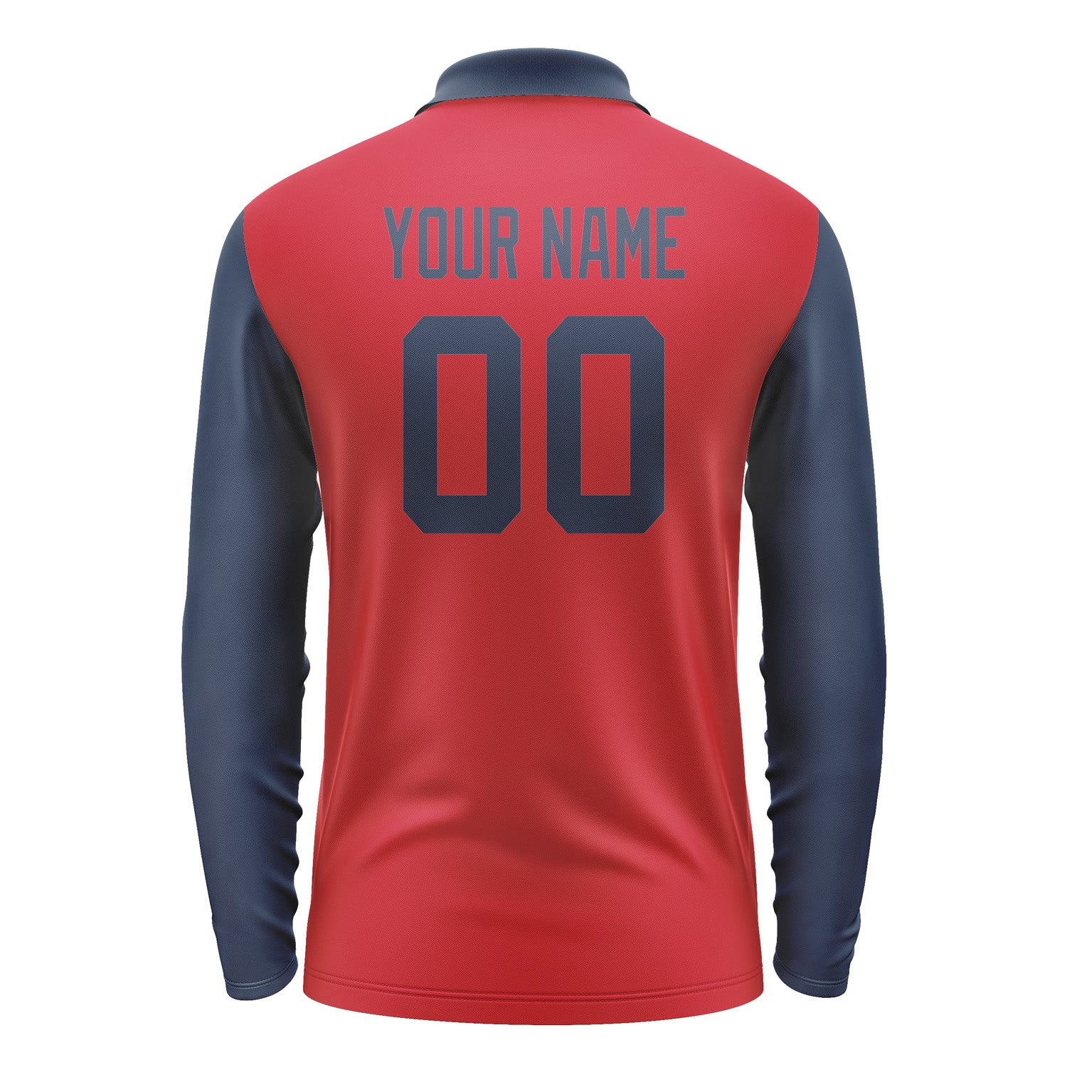 Custom Red Blue Long Sleeve Polo Shirt Pl141010B110
