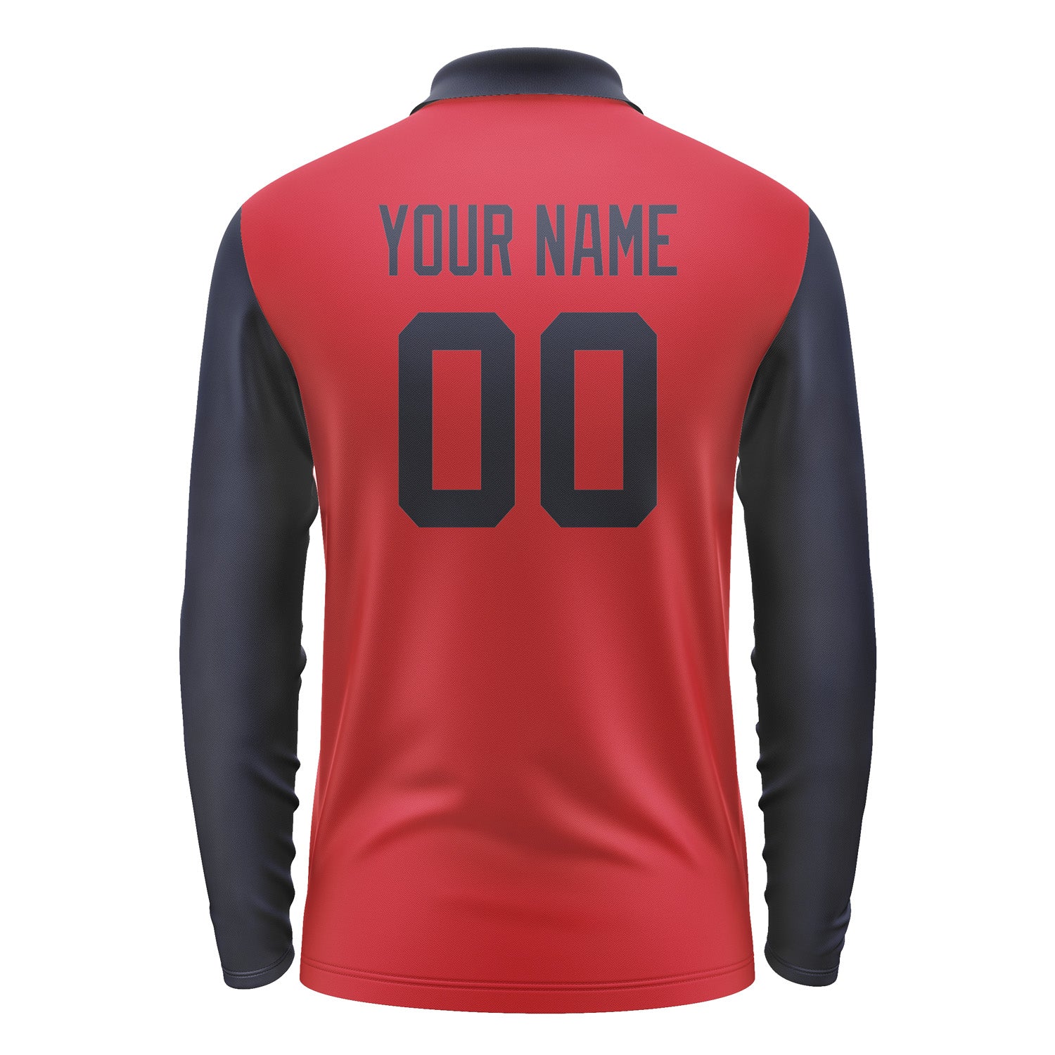 Custom Red Navy Long Sleeve Polo Shirt Pl141111B111