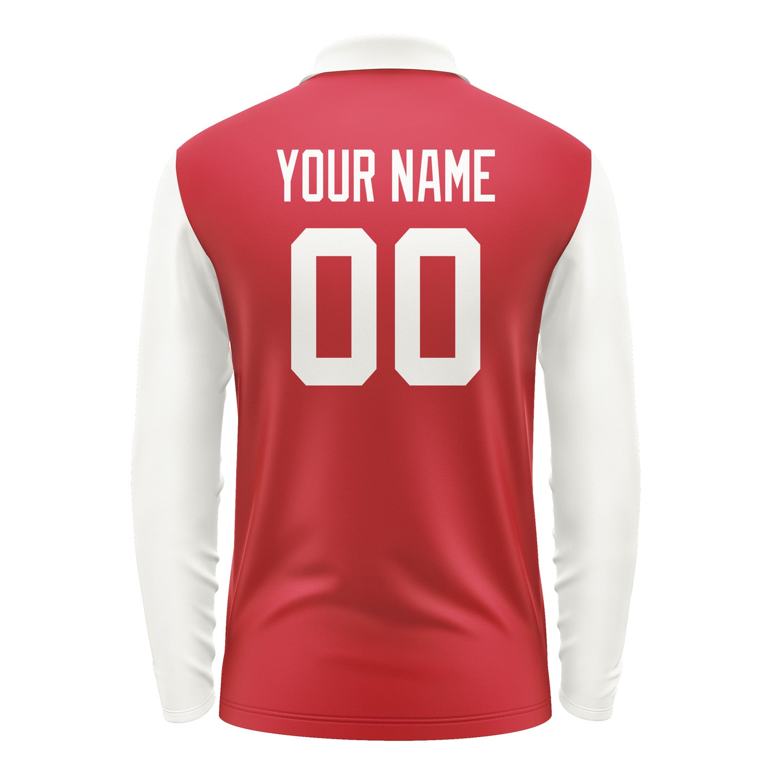 Custom Red White Long Sleeve Polo Shirt Pl141818B118