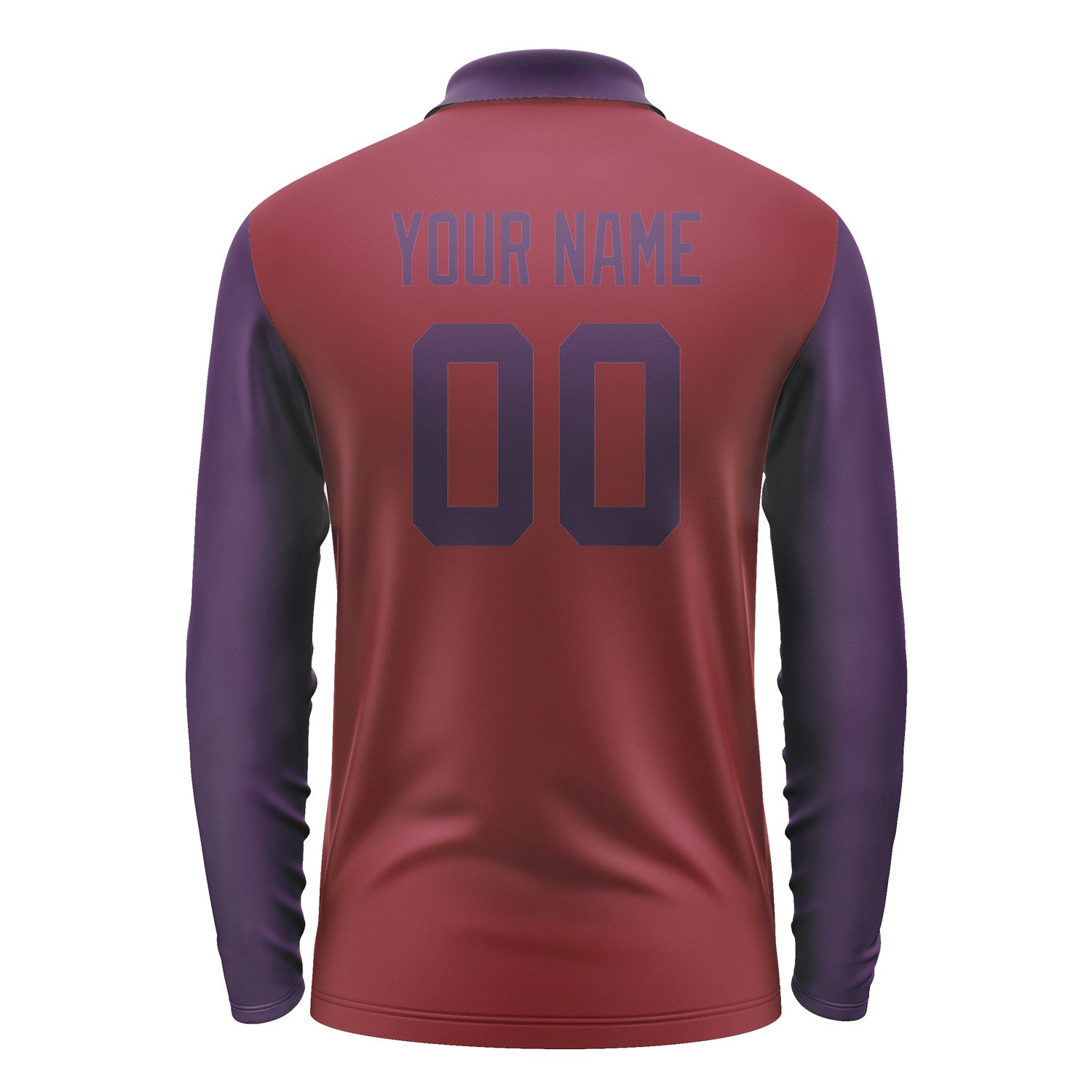 Custom Crimson Red Purple Long Sleeve Polo Shirt Pl150707B107