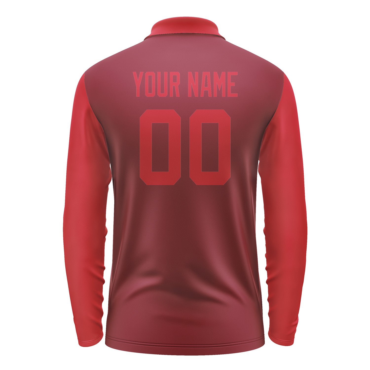 Custom Crimson Red Red Long Sleeve Polo Shirt Pl151414B114