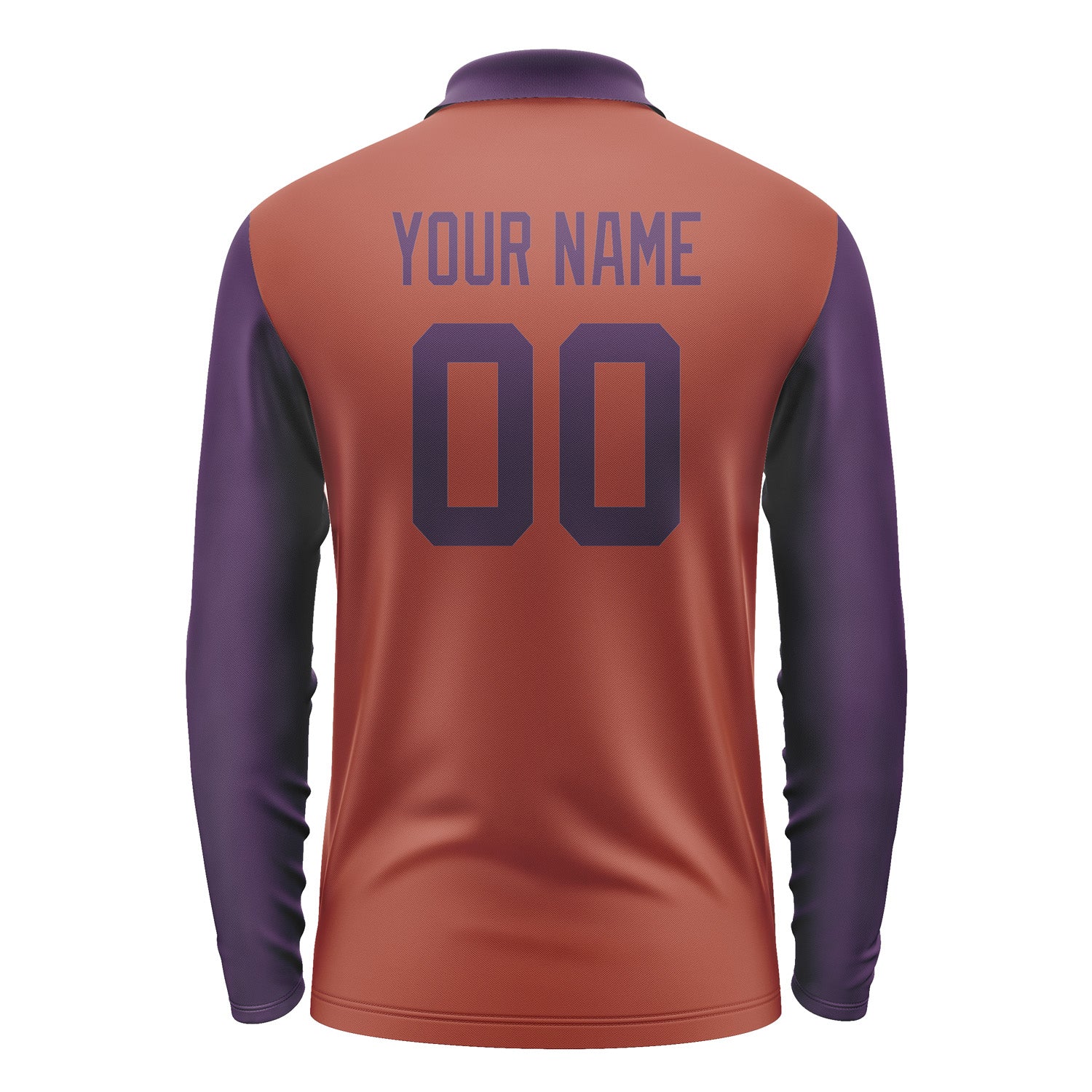 Custom Coral Red Purple Long Sleeve Polo Shirt Pl160707B107