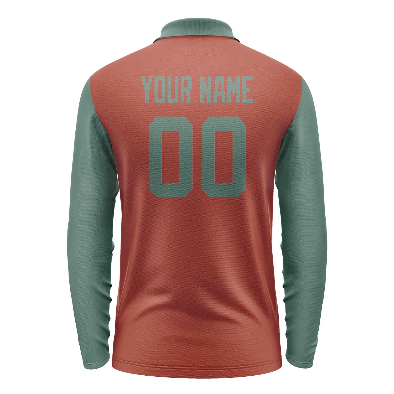 Custom Coral Red Blue Green Long Sleeve Polo Shirt Pl162727B127