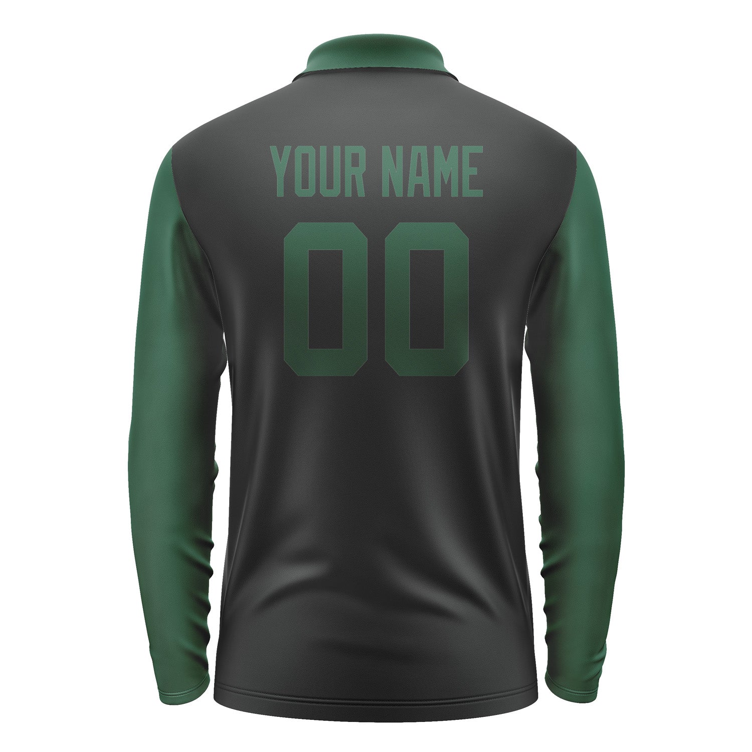 Custom Black Green Long Sleeve Polo Shirt Pl170505B105
