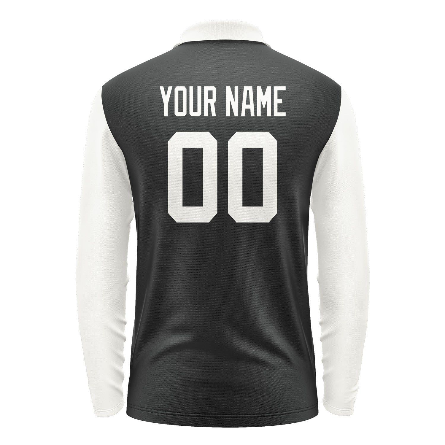 Custom Black White Long Sleeve Polo Shirt Pl171818B118