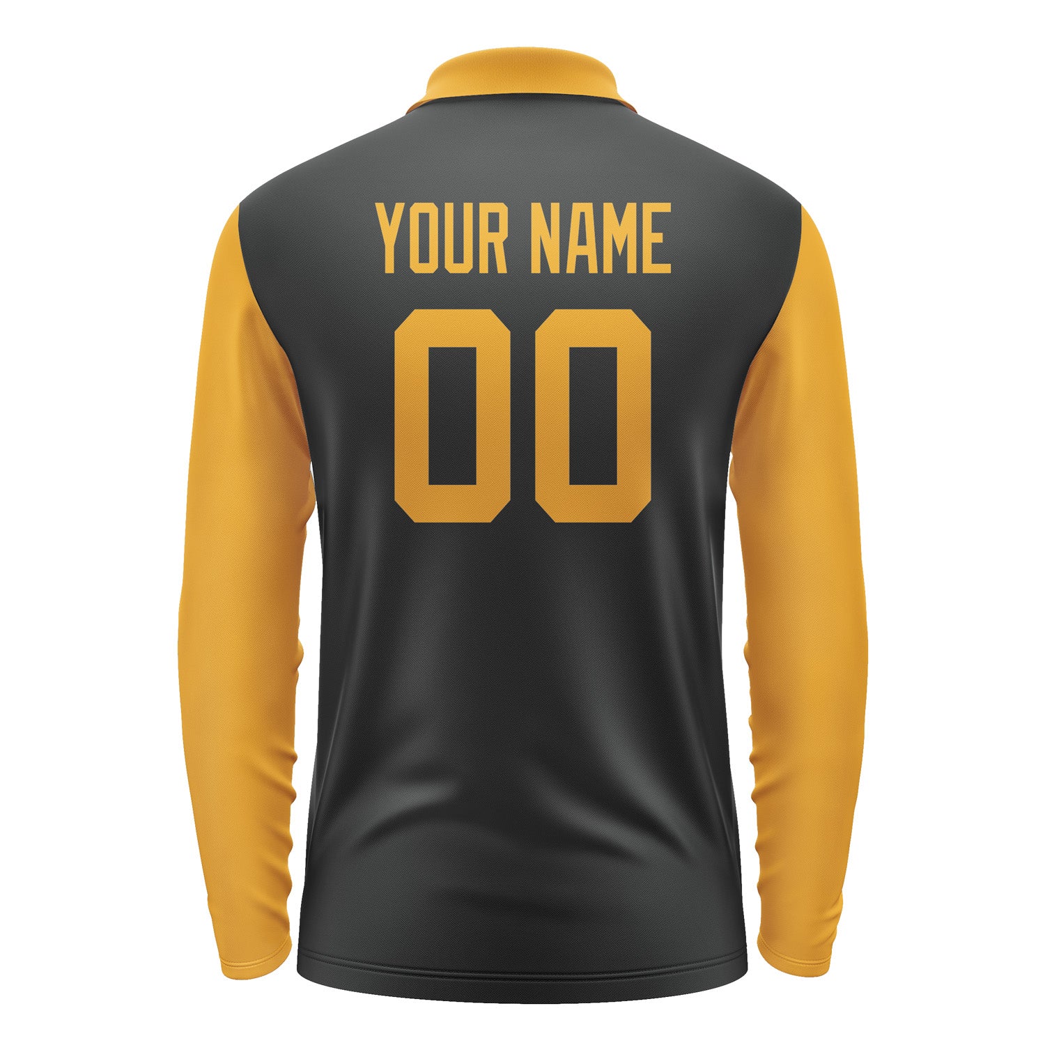 Custom Black Yellow Long Sleeve Polo Shirt Pl171919B119