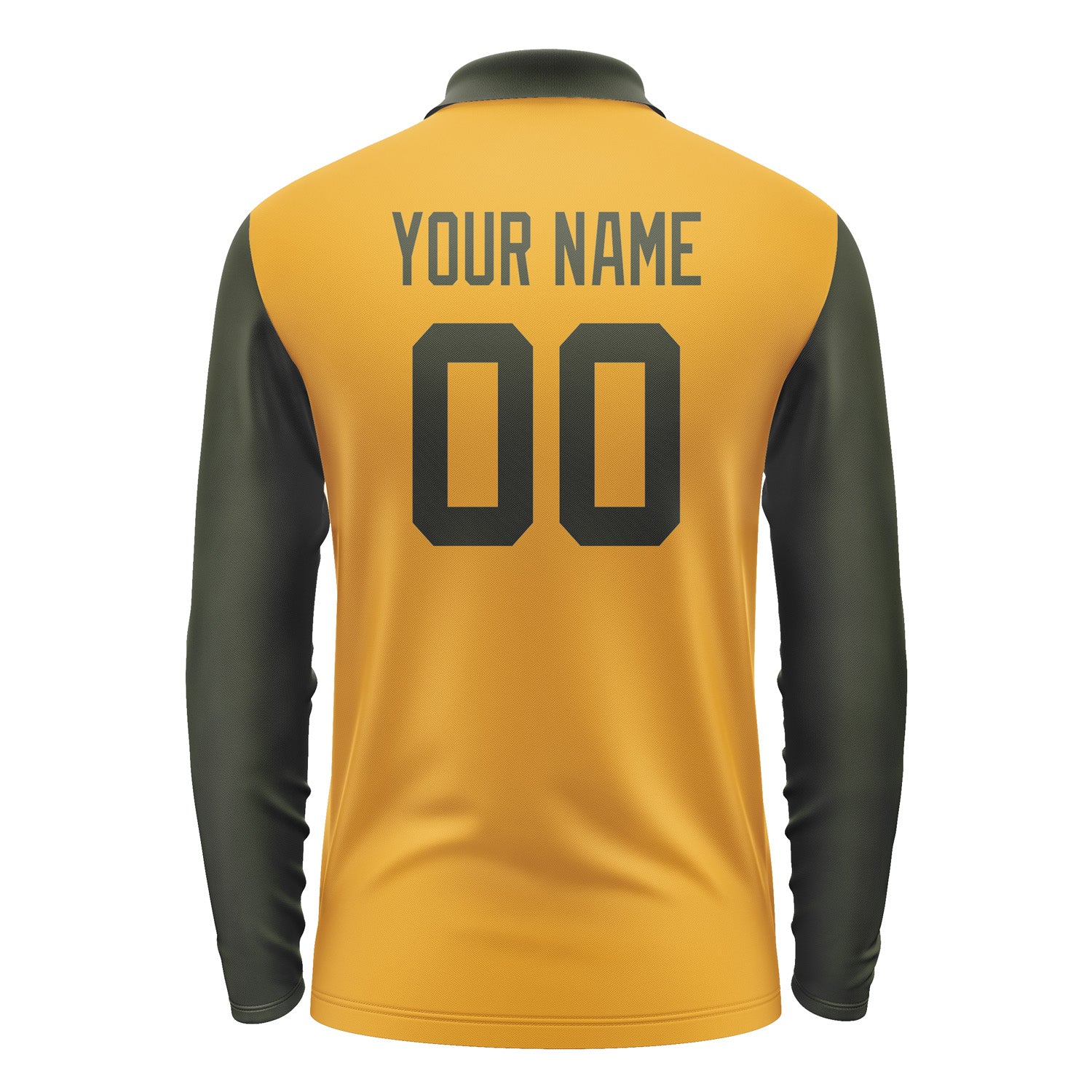 Custom Yellow Olive Long Sleeve Polo Shirt Pl190202B102