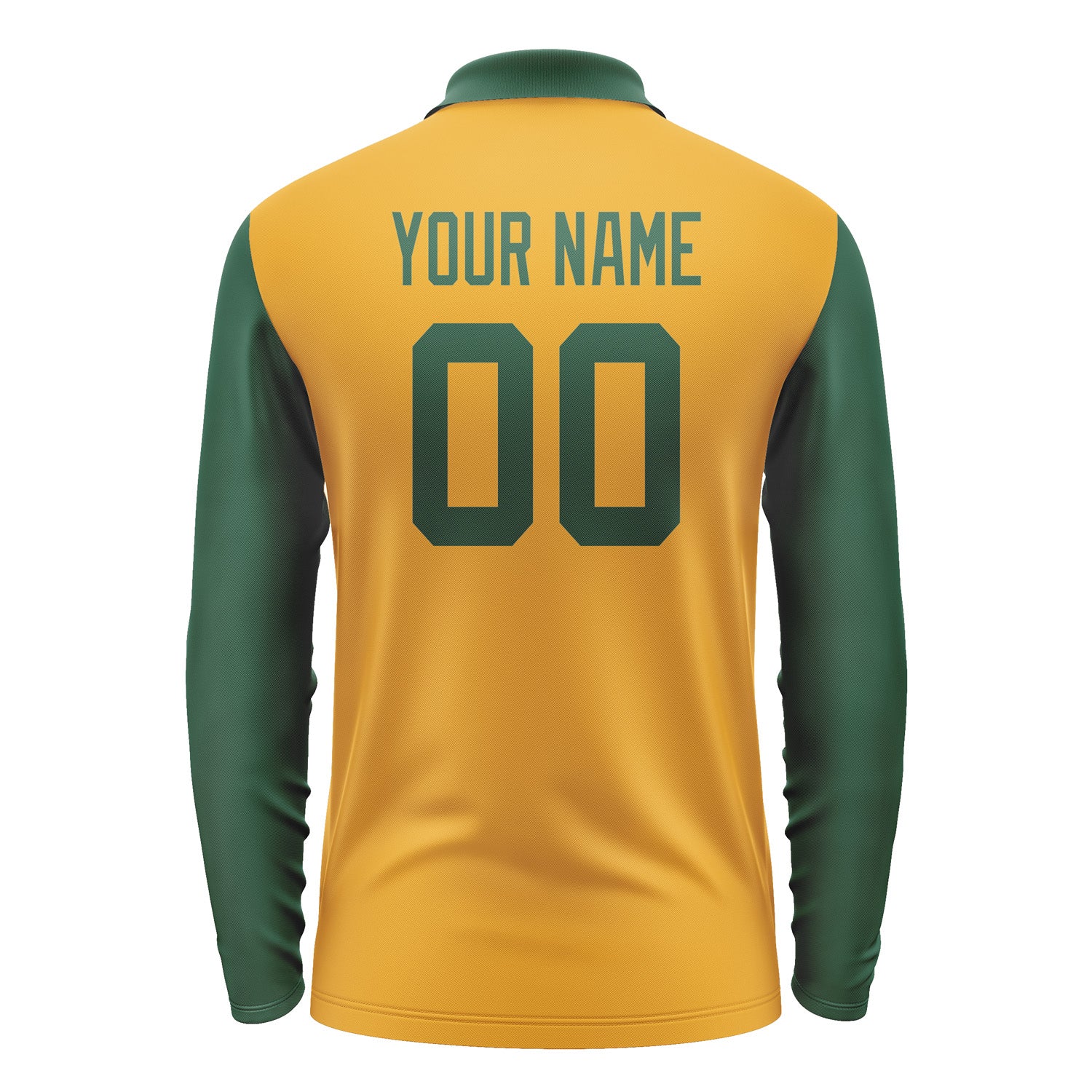 Custom Yellow Green Long Sleeve Polo Shirt Pl190505B105
