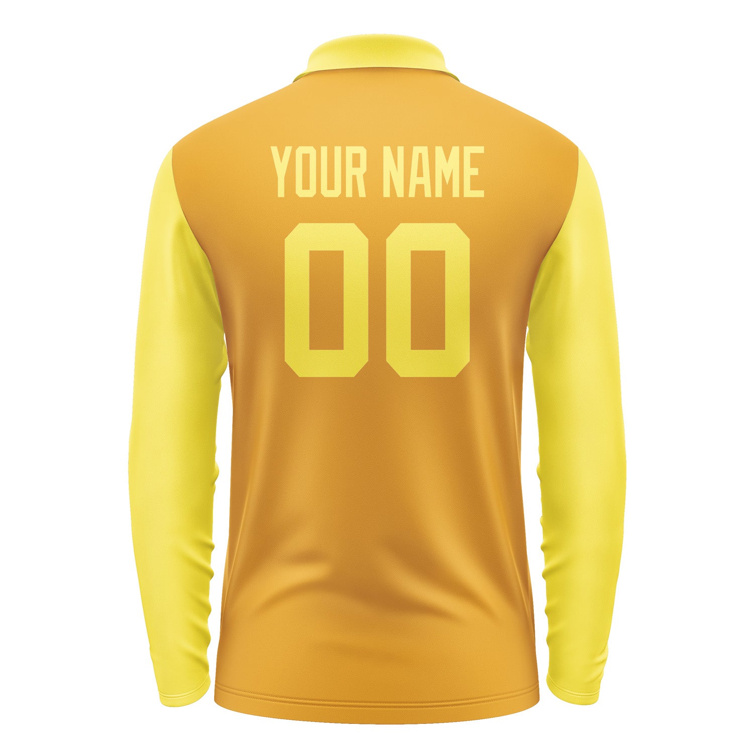 Custom Yellow Light Yellow Long Sleeve Polo Shirt Pl192626B126