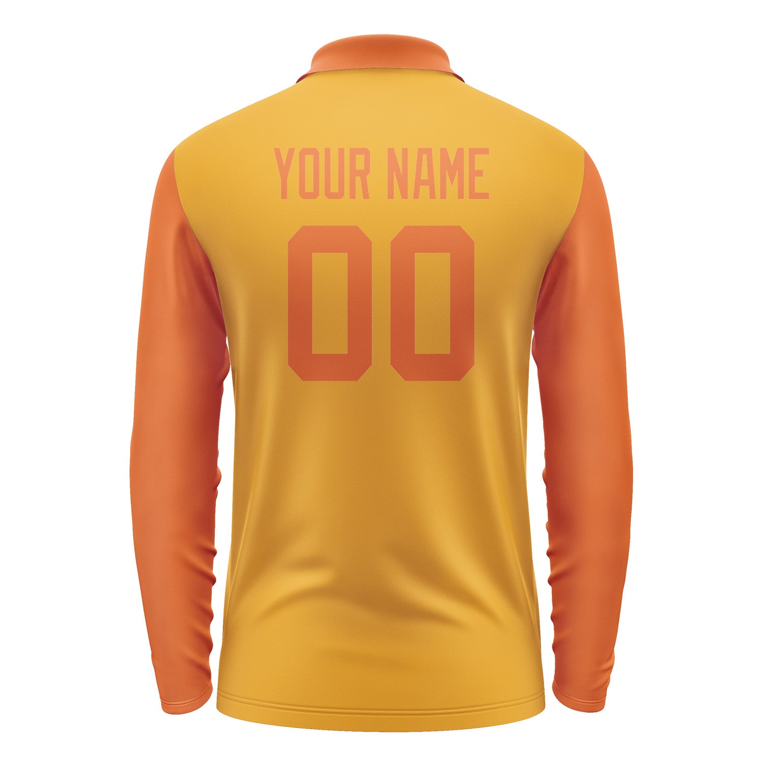 Custom Yellow Orange Long Sleeve Polo Shirt Pl192828B128