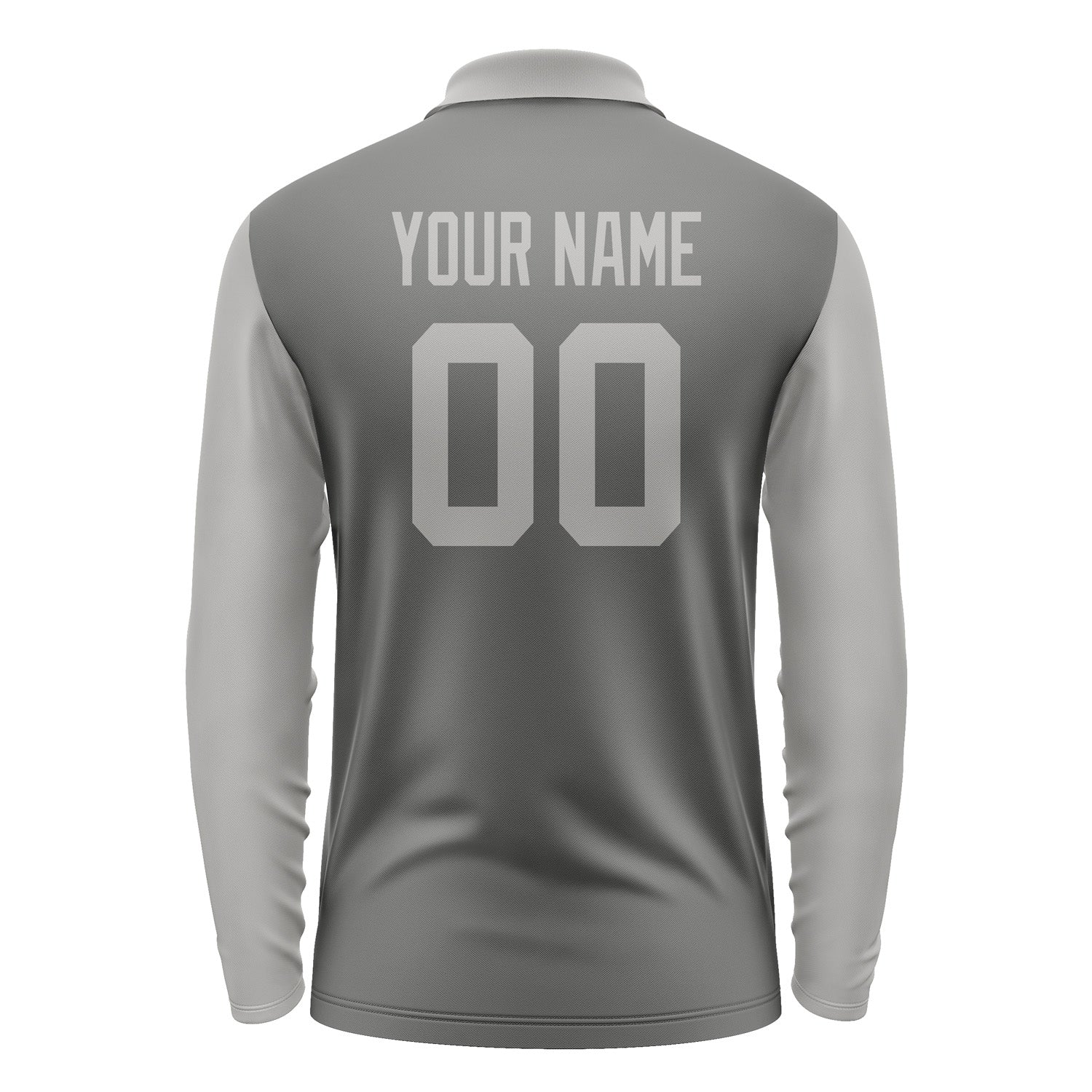 Custom Dark Grey Gray Long Sleeve Polo Shirt Pl200404B104