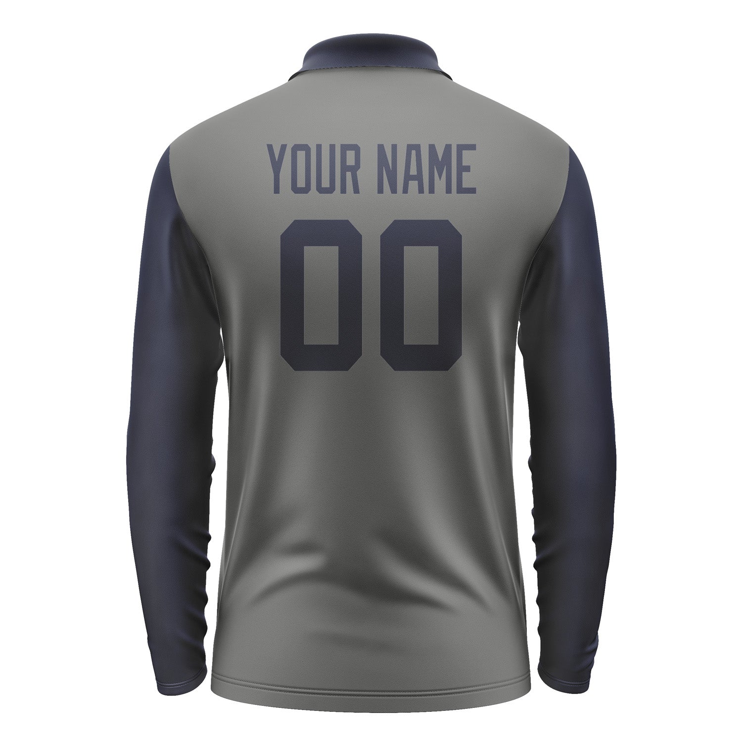 Custom Dark Grey Navy Long Sleeve Polo Shirt Pl201111B111
