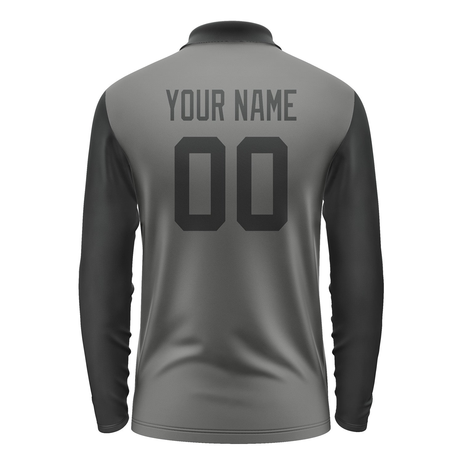 Custom Dark Grey Black Long Sleeve Polo Shirt Pl201717B117