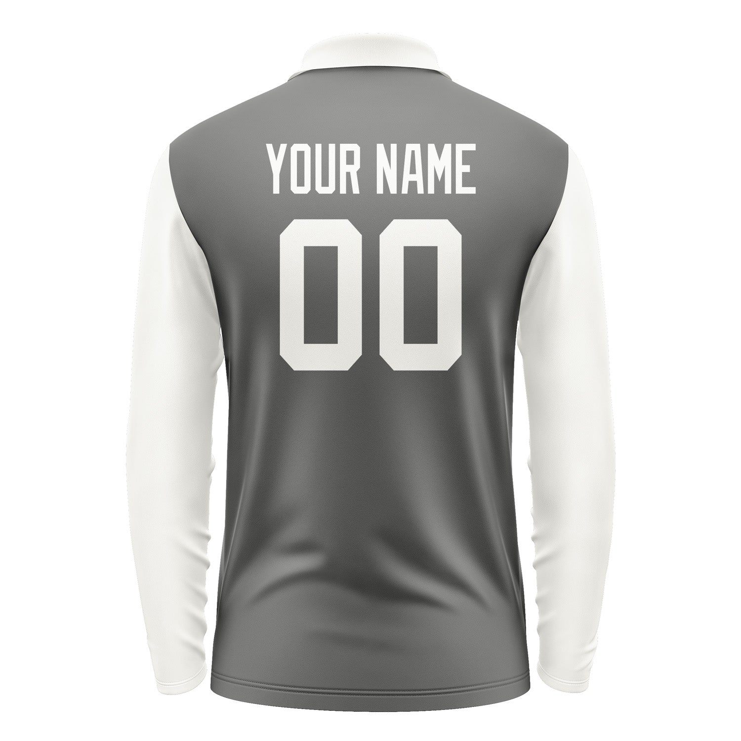 Custom Dark Grey White Long Sleeve Polo Shirt Pl201818B118