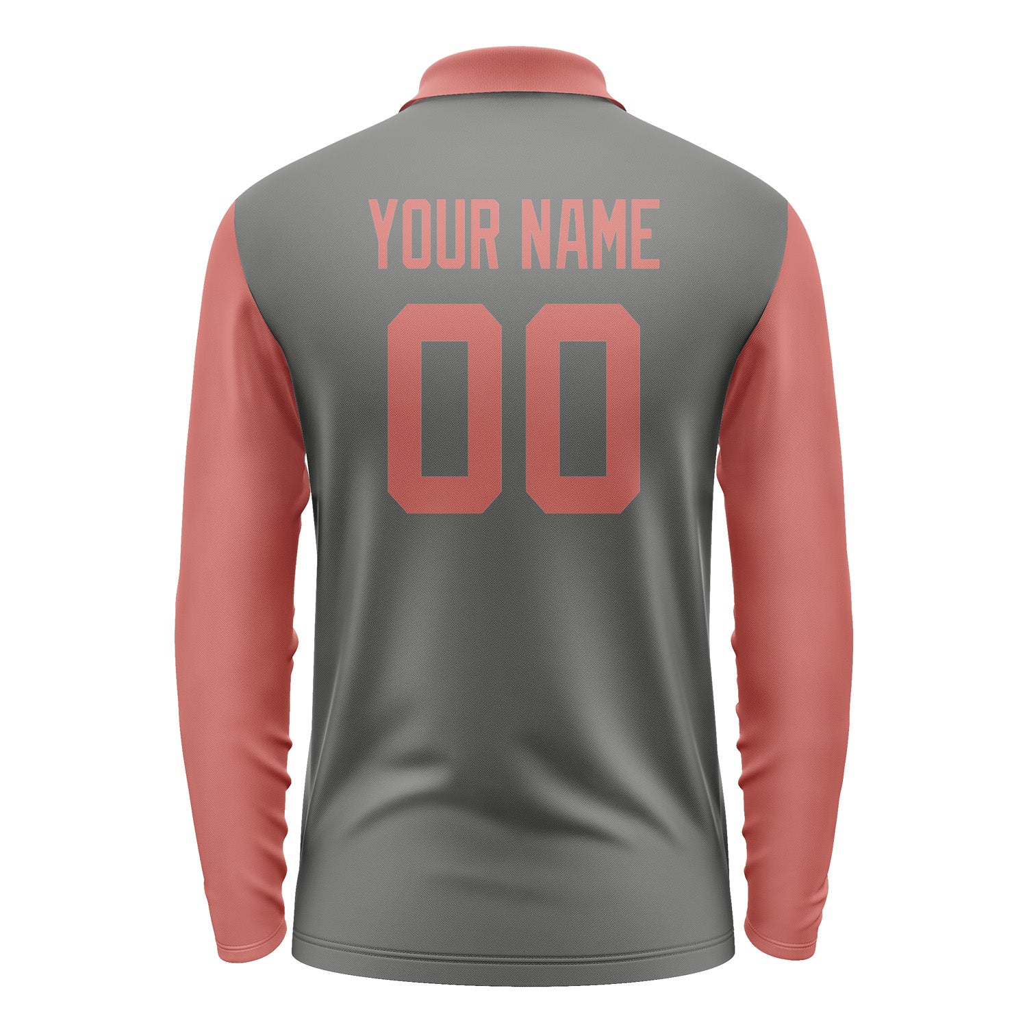 Custom Dark Grey Copper Rose Long Sleeve Polo Shirt Pl202929B129
