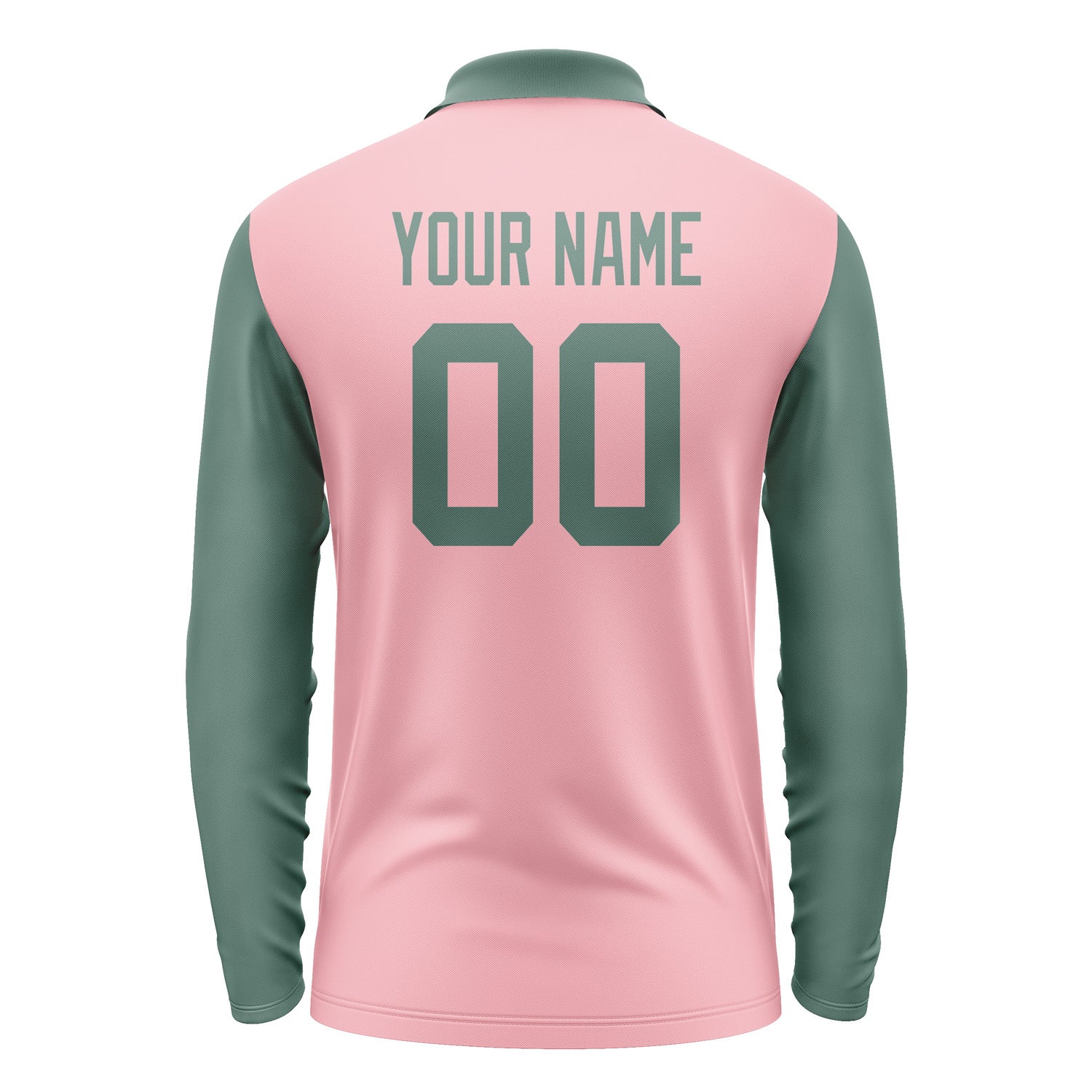 Custom Light Pink Blue Green Long Sleeve Polo Shirt Pl212727B127