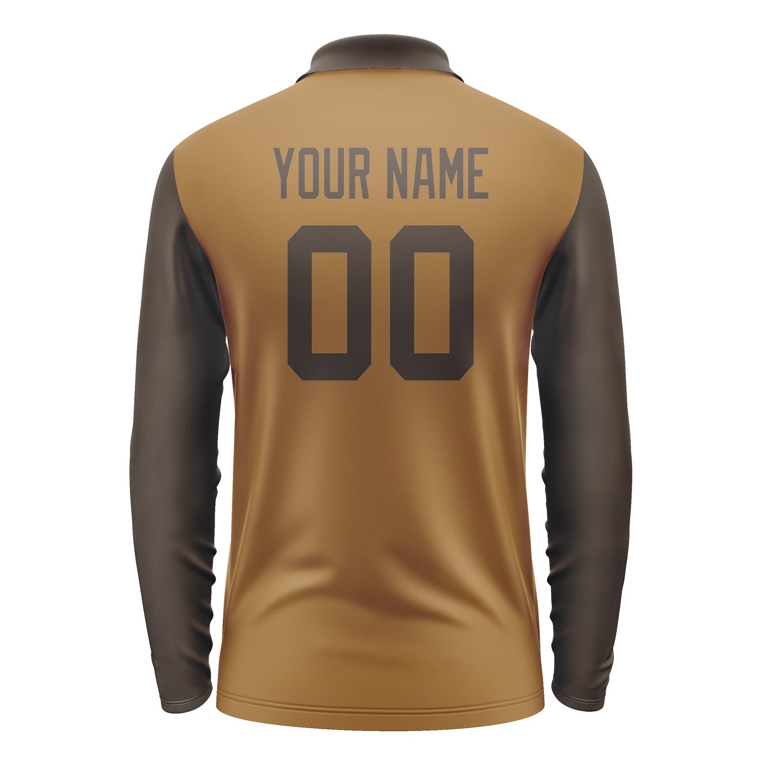 Custom Khaki Brown Long Sleeve Polo Shirt Pl220101B101